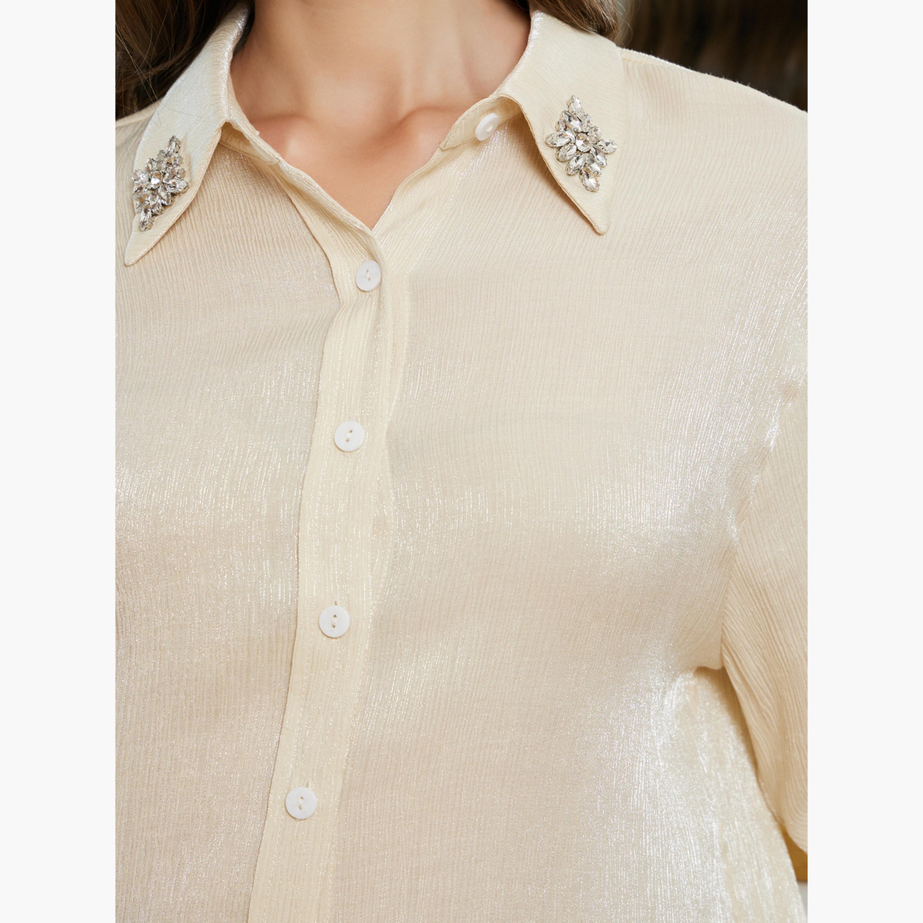 بلوزة بتفاصيل براقة وأكمام طويلة-women-clothing-shirtsandblouses-shirts-image-5