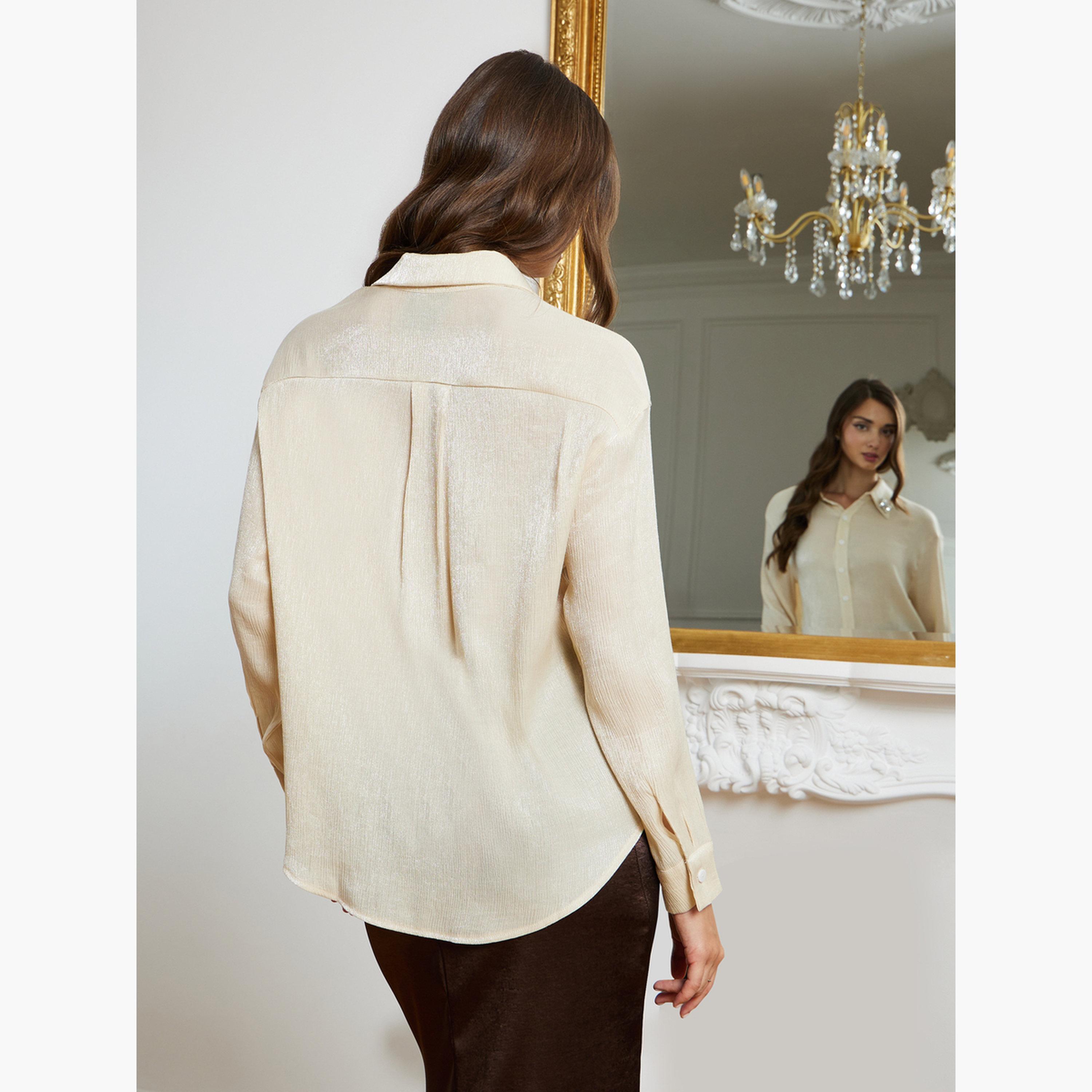 بلوزة بتفاصيل براقة وأكمام طويلة-women-clothing-shirtsandblouses-shirts-image-6