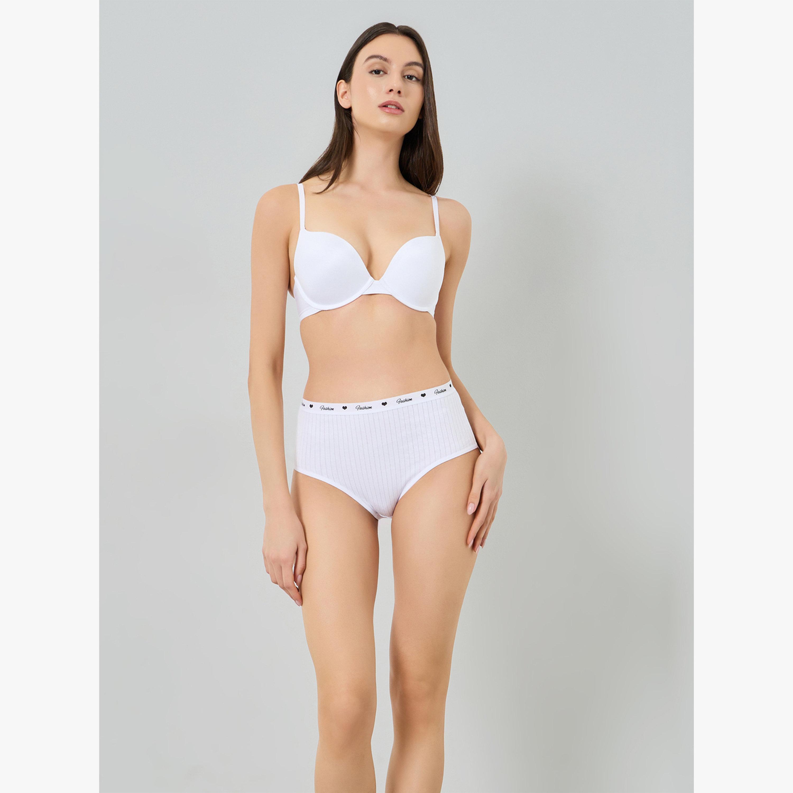 Styli Pack of 3 - Cotton Elastane Rib Full Briefs-women-clothing-lingerie-panties-image-3