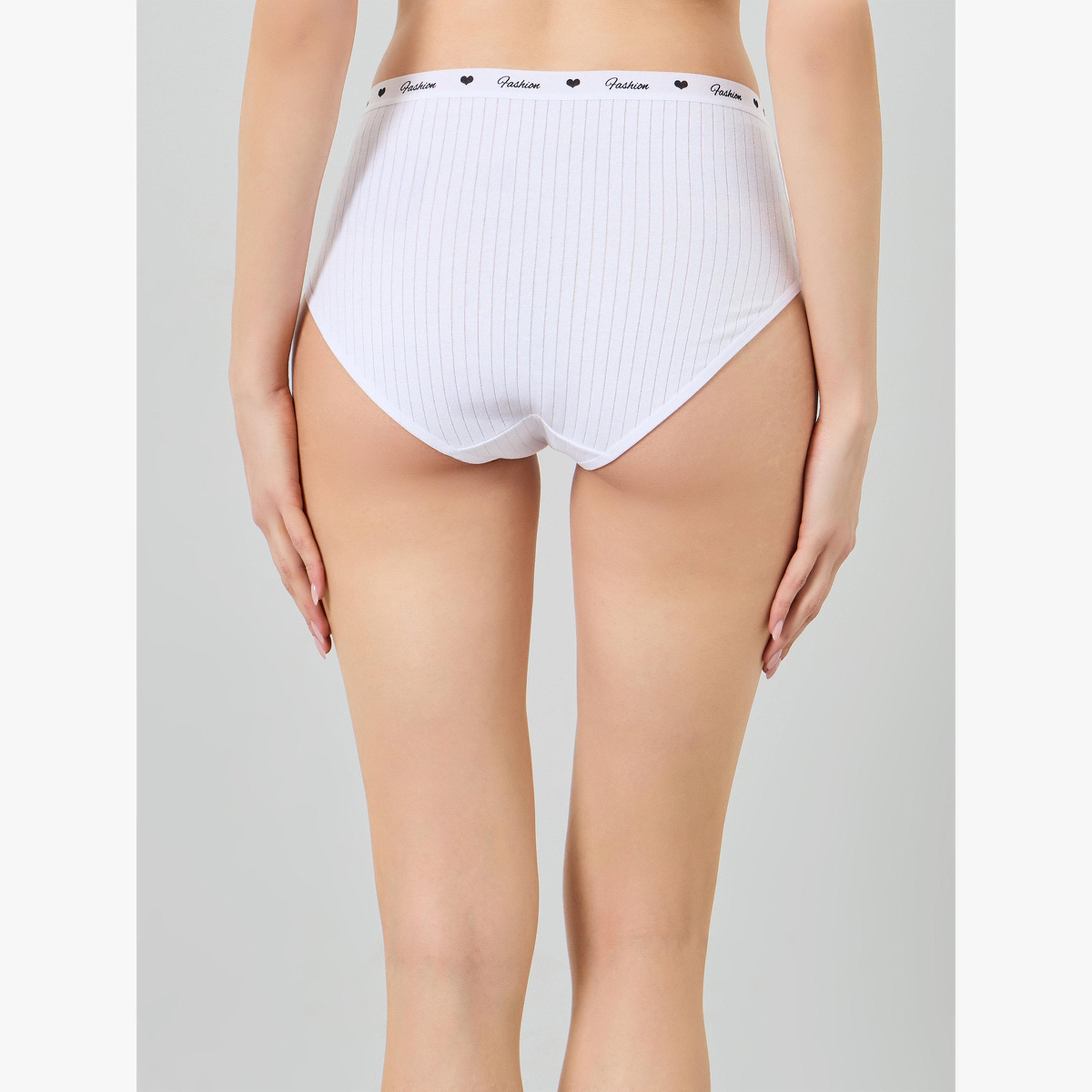 Styli Pack of 3 - Cotton Elastane Rib Full Briefs-women-clothing-lingerie-panties-image-5