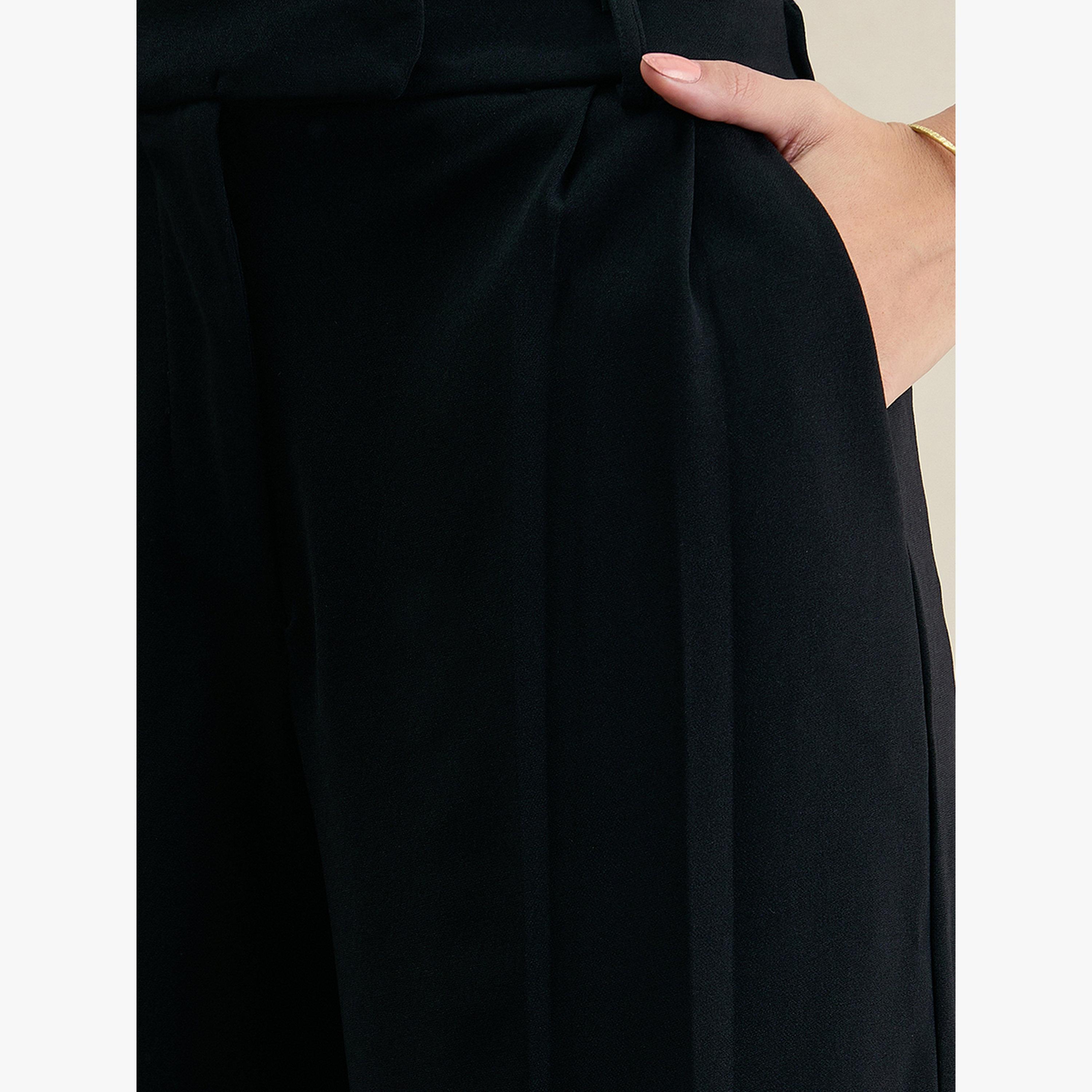 Femmella Women Wide Leg Plain Trousers-women-clothing-bottoms-trousers-image-5