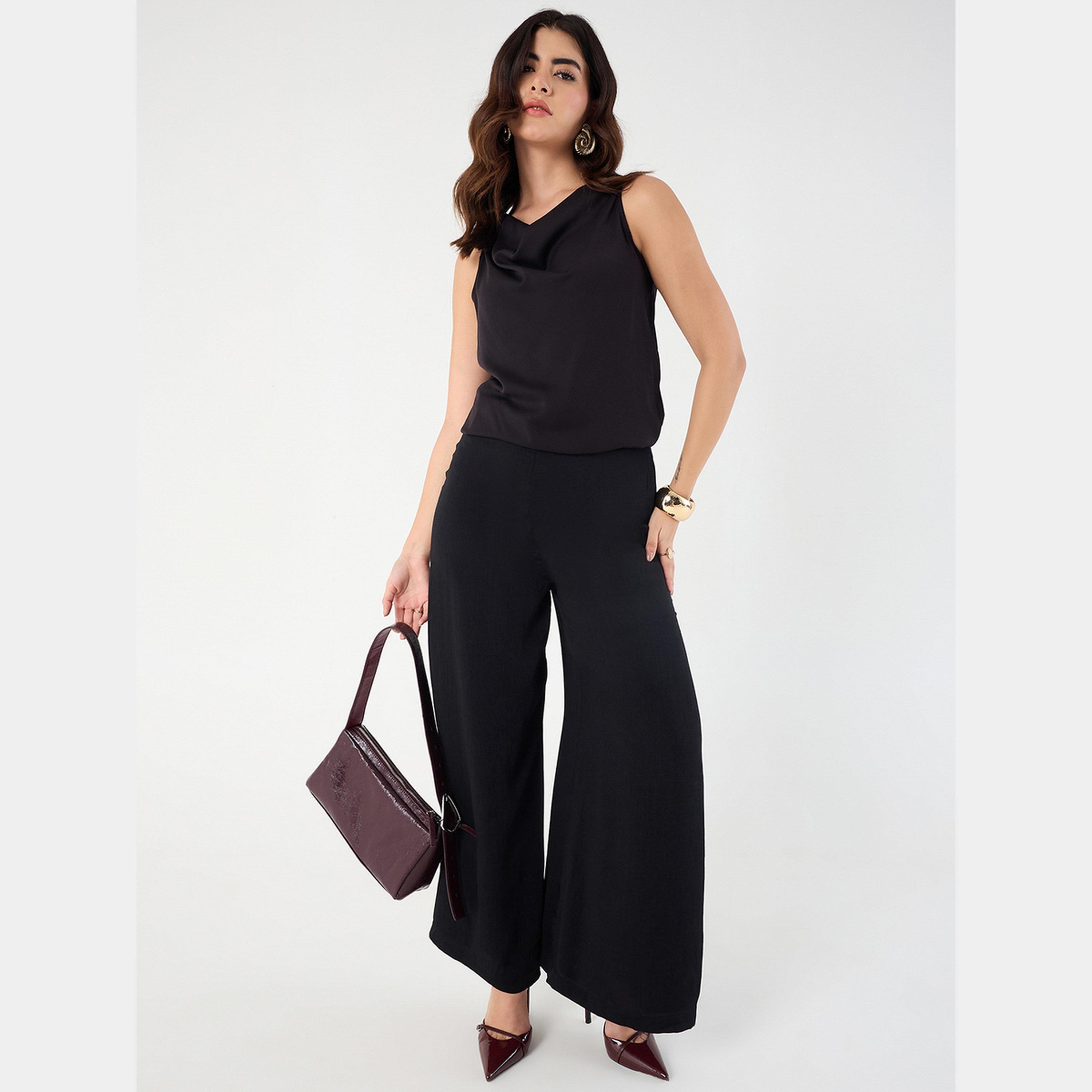 Femmella Black Wide Leg Satin Pant-women-clothing-bottoms-trousers-image-3