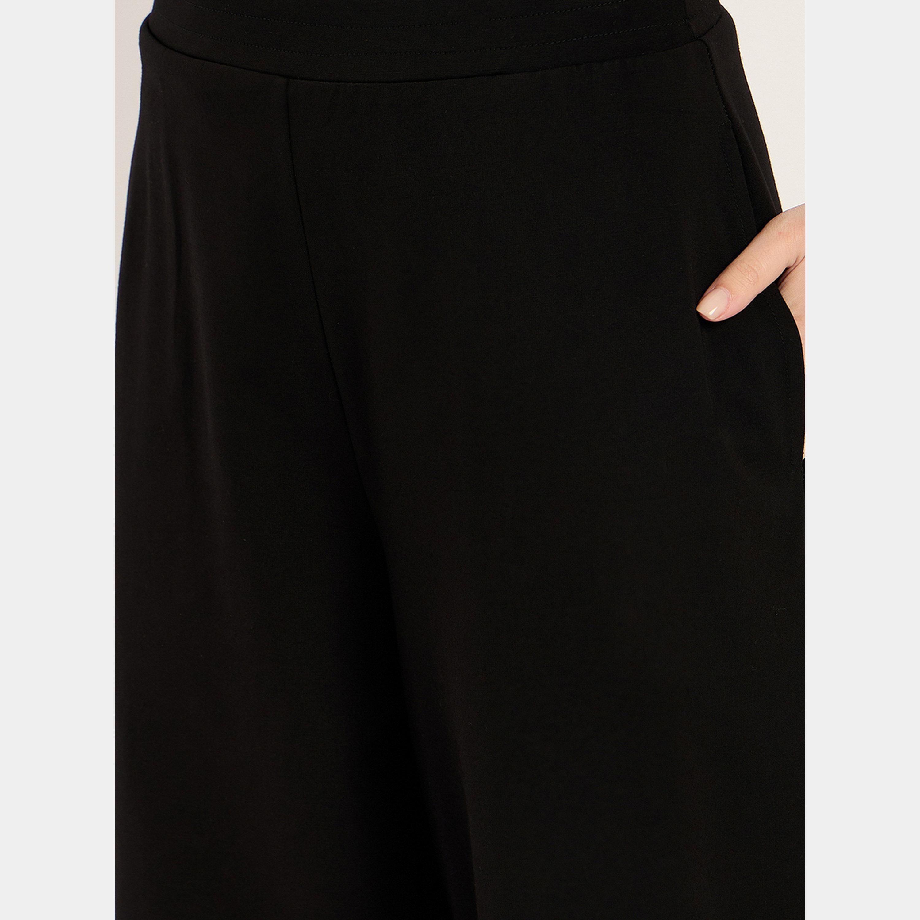 فيميلا - بنطال رياضي أسود واسع الساق-women-clothing-bottoms-trousers-image-6