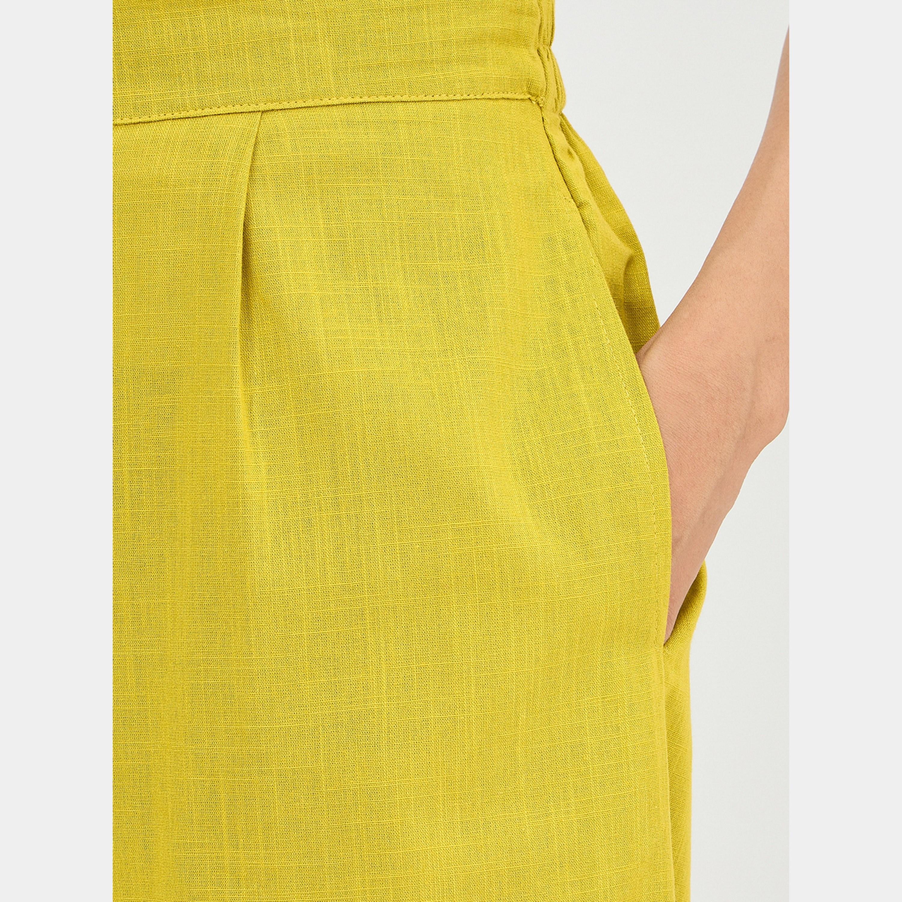 Femmella Citrine Green Cotton Straight Fit Pant-women-clothing-bottoms-trousers-image-6
