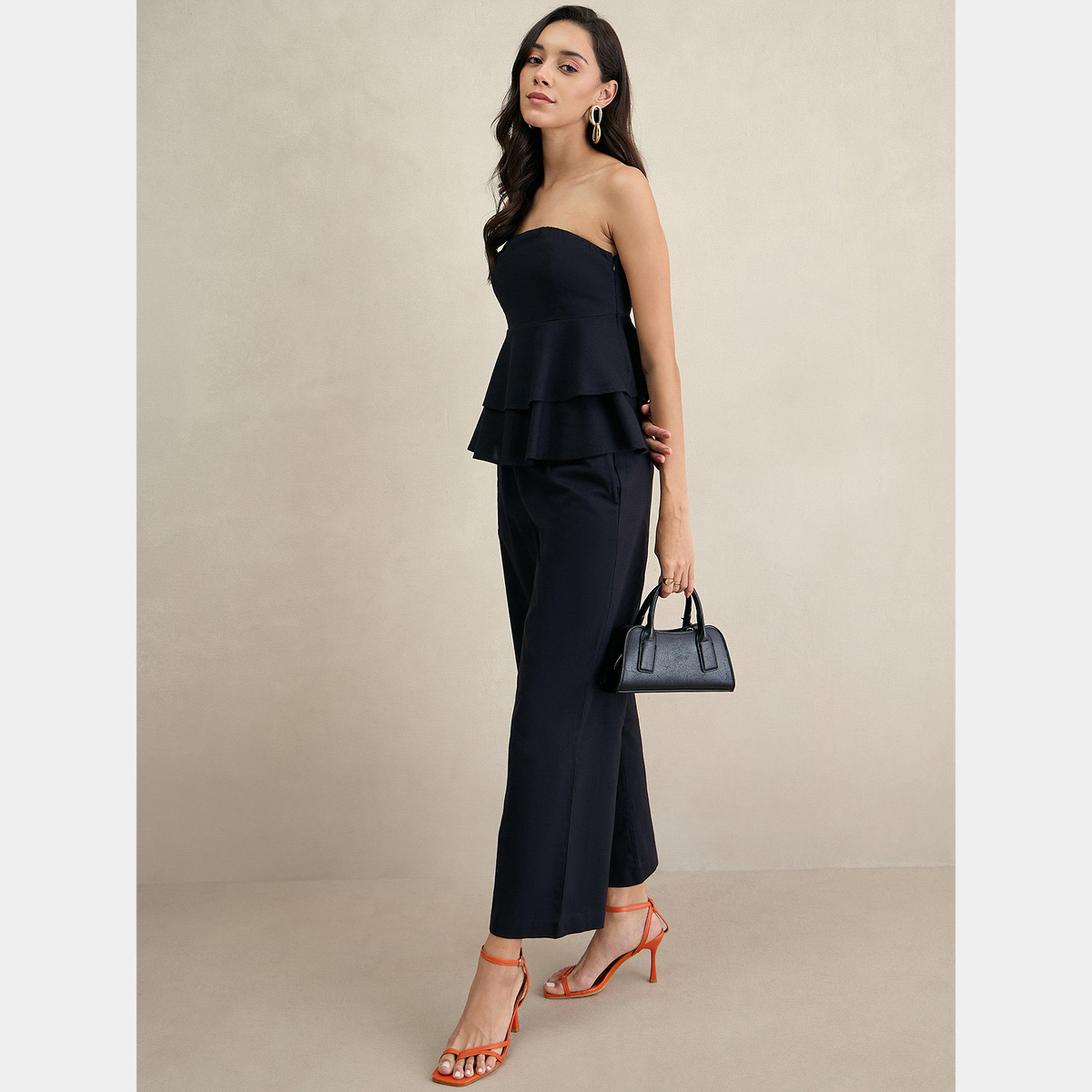 Femmella Black Cotton Straight Fit Pant-women-clothing-bottoms-trousers-image-2