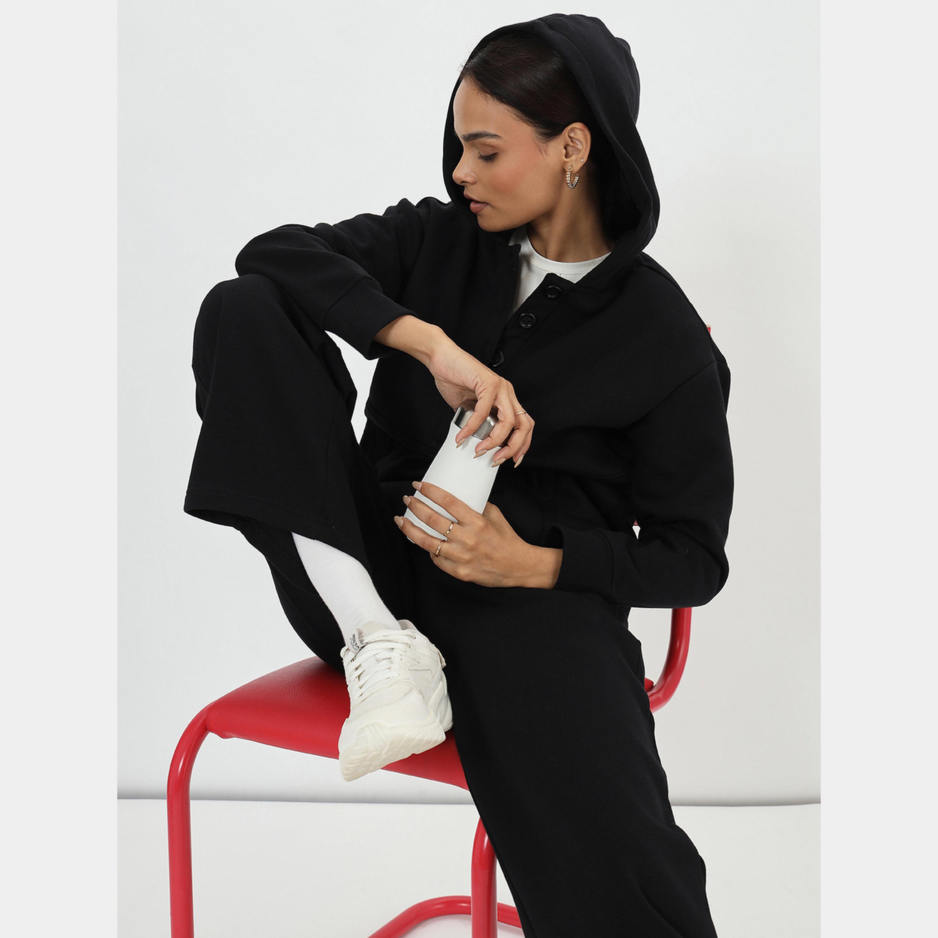 فيميلا - بنطال رياضي صوف بقصة مستقيمة لون أسود-women-clothing-bottoms-joggers-image-5