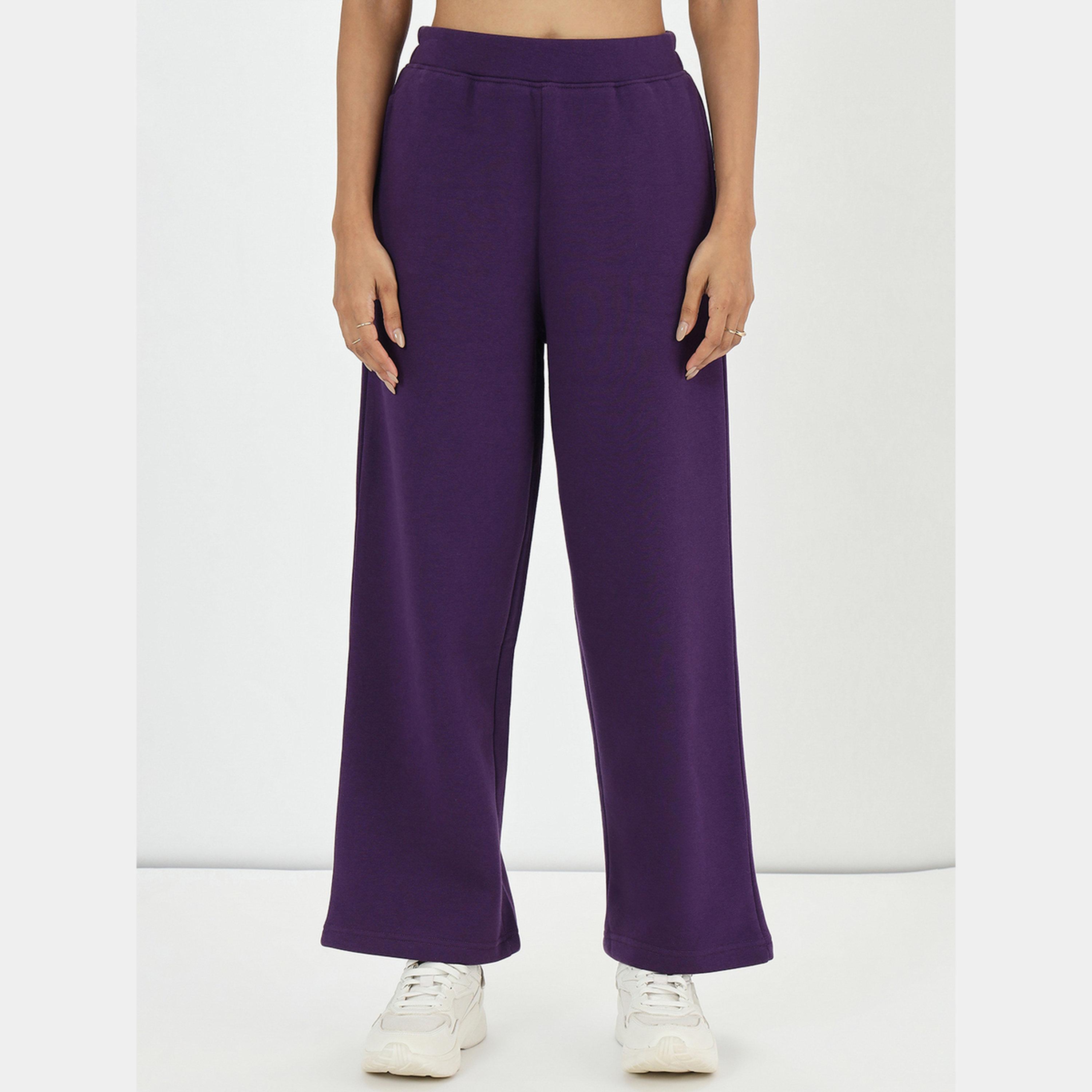 فيميلا - بنطال رياضي صوف بقصة مستقيمة باللون الأرجواني-women-clothing-bottoms-joggers-image-1