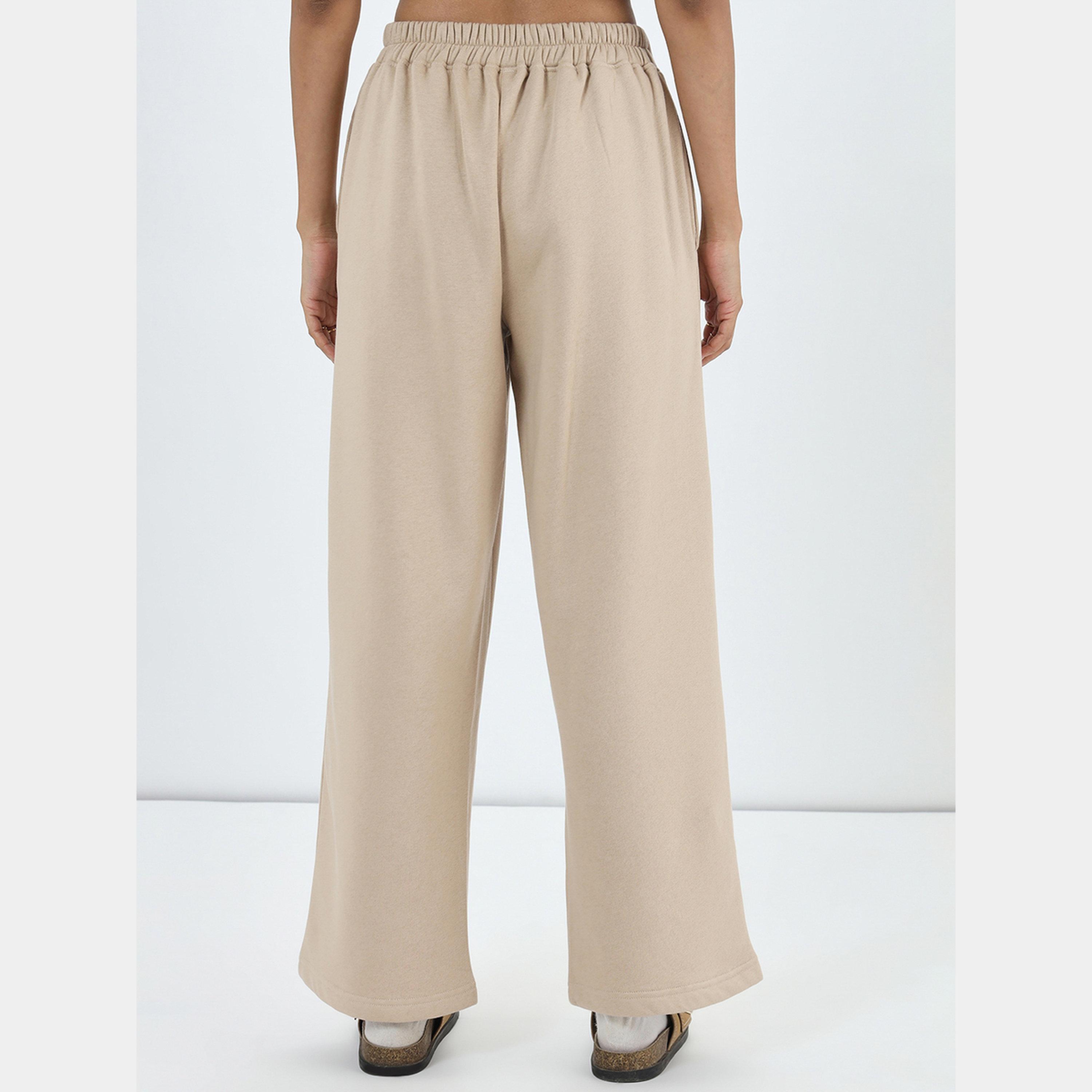 فيميلا - بنطال رياضي صوف بقصة مستقيمة لون بيج-women-clothing-bottoms-trousers-image-3