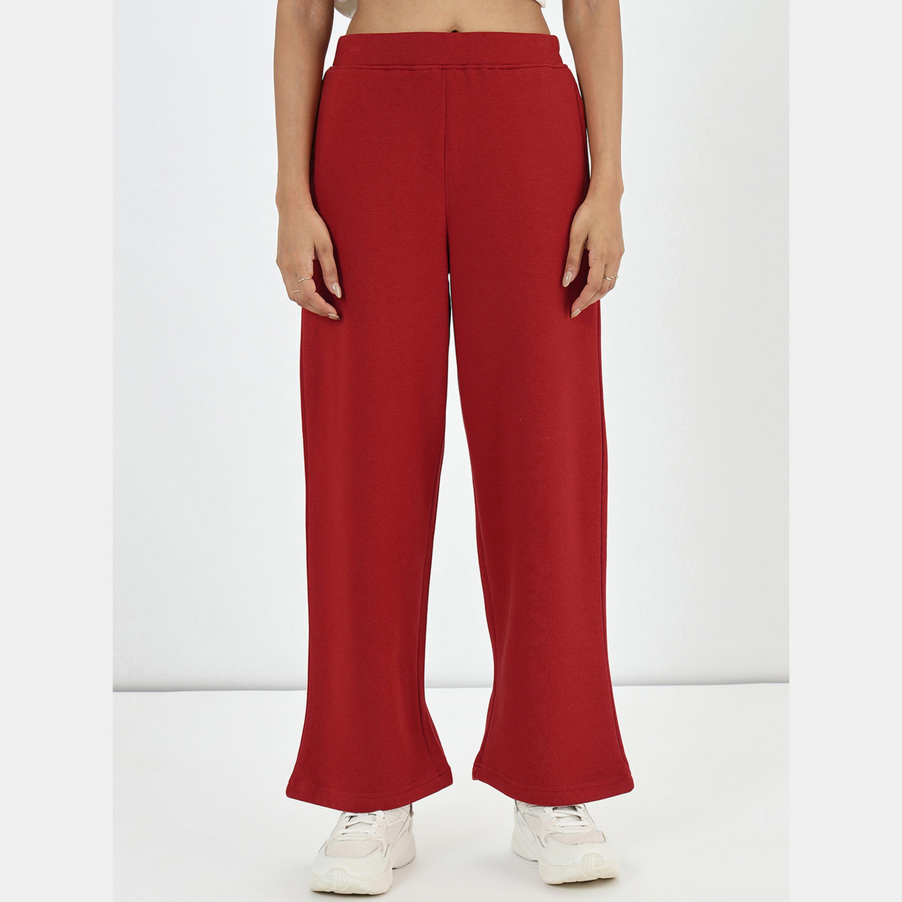 فيميلا - بنطال رياضي صوف بقصة مستقيمة باللون الأحمر-women-clothing-bottoms-joggers-image-1