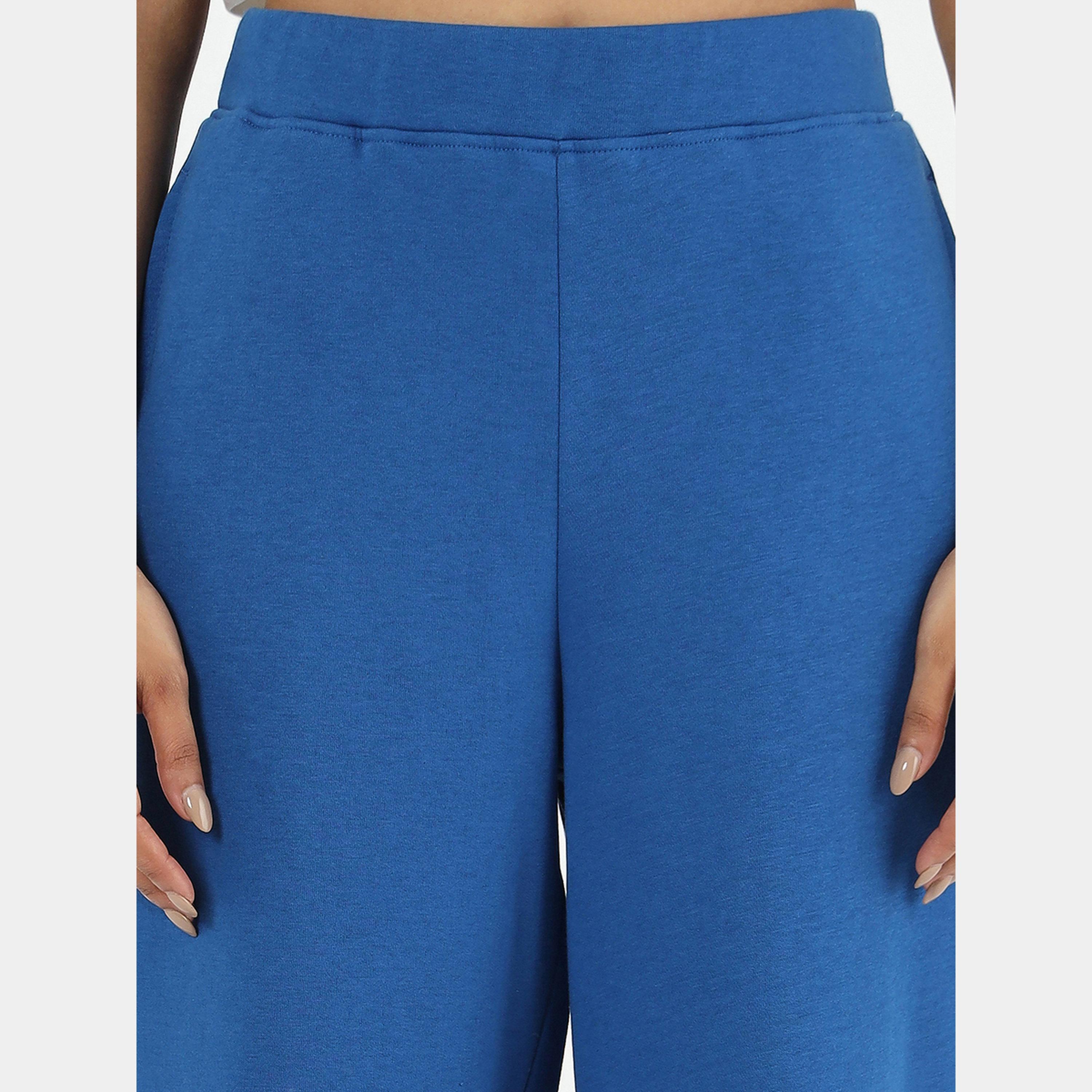 فيميلا - بنطال رياضي صوف بقصة مستقيمة لون أزرق-women-clothing-bottoms-joggers-image-4