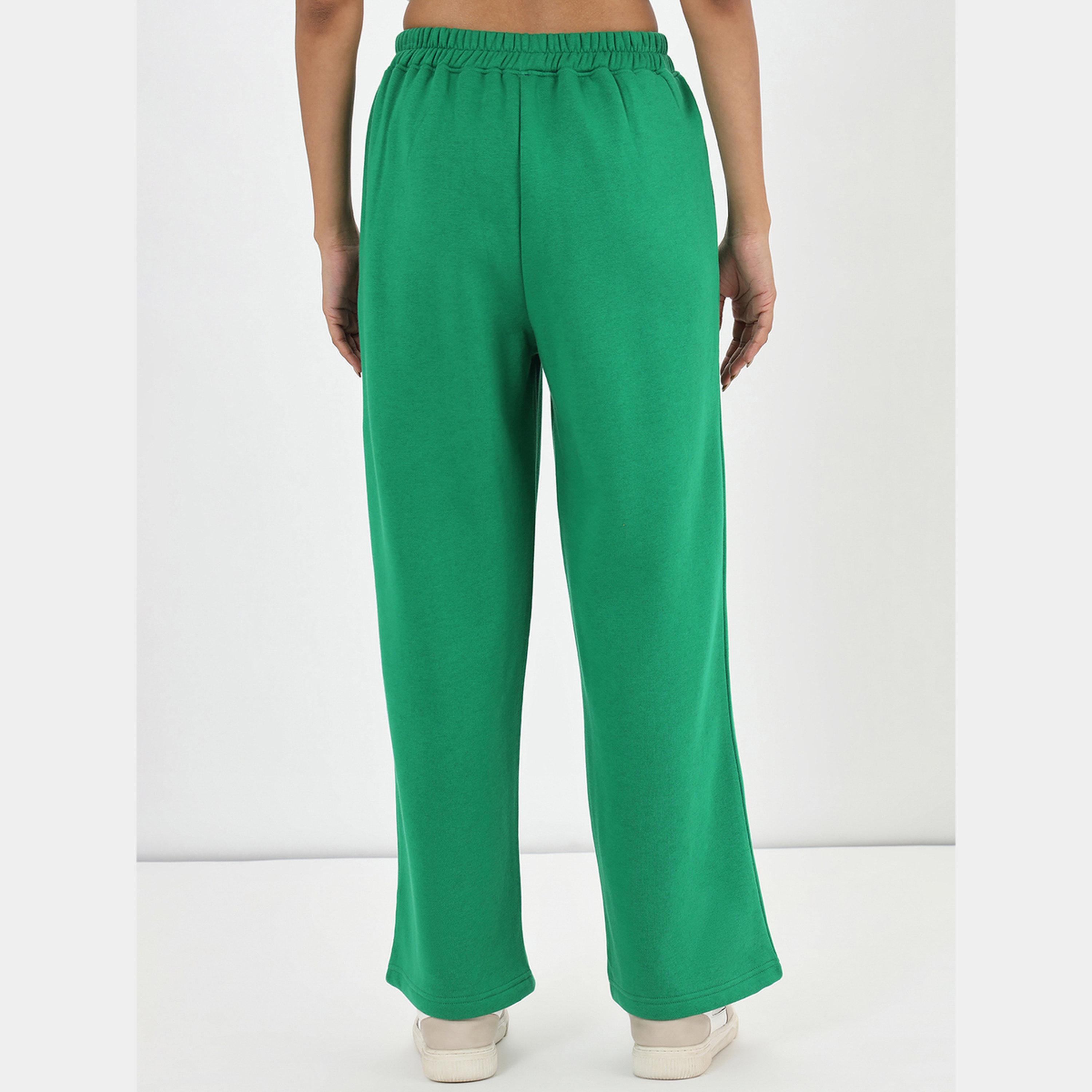 فيميلا - بنطال رياضي صوف بقصة مستقيمة لون أخضر-women-clothing-bottoms-joggers-image-3