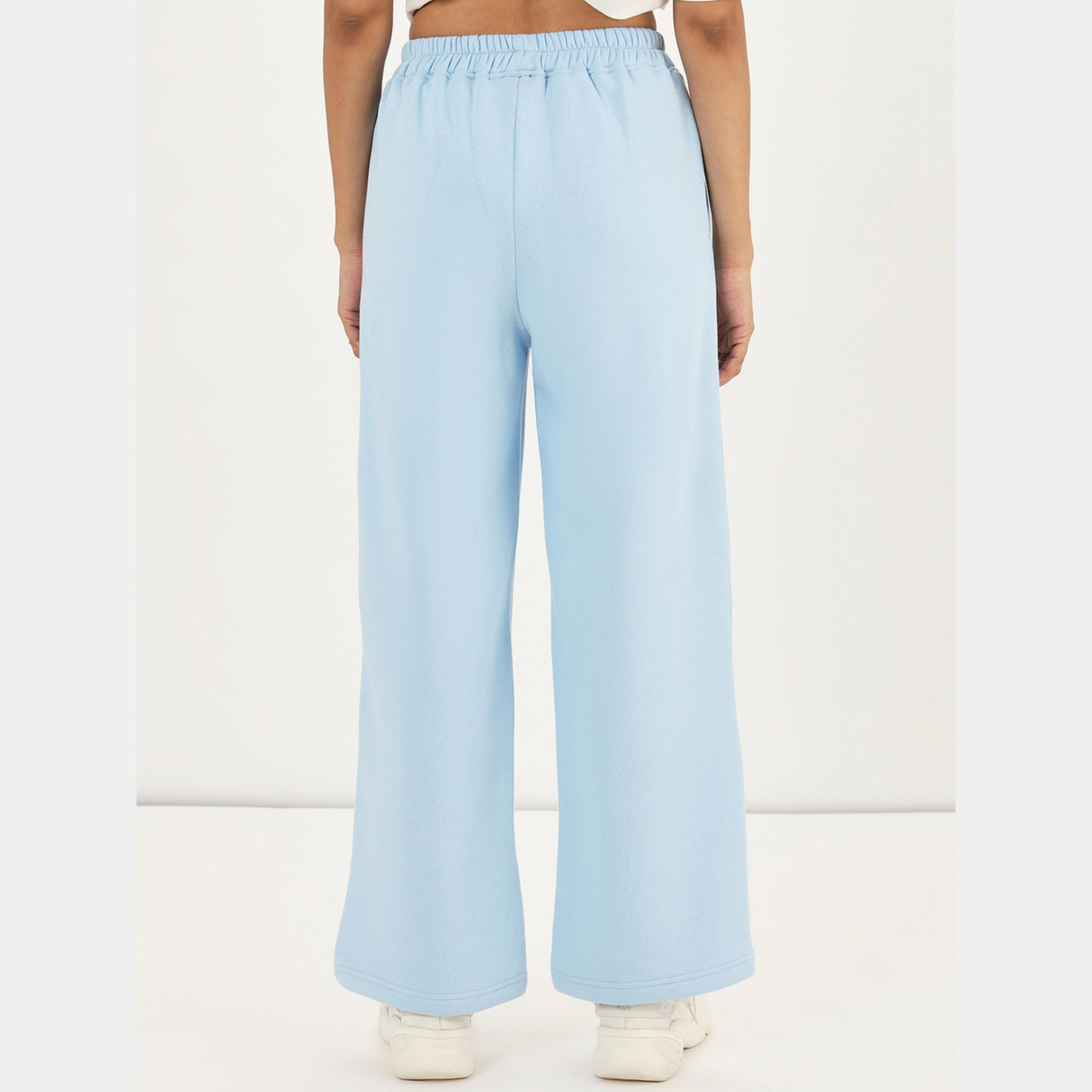 Femmella Light Blue Straight Fit Fleece Joggers-women-clothing-bottoms-joggers-image-4
