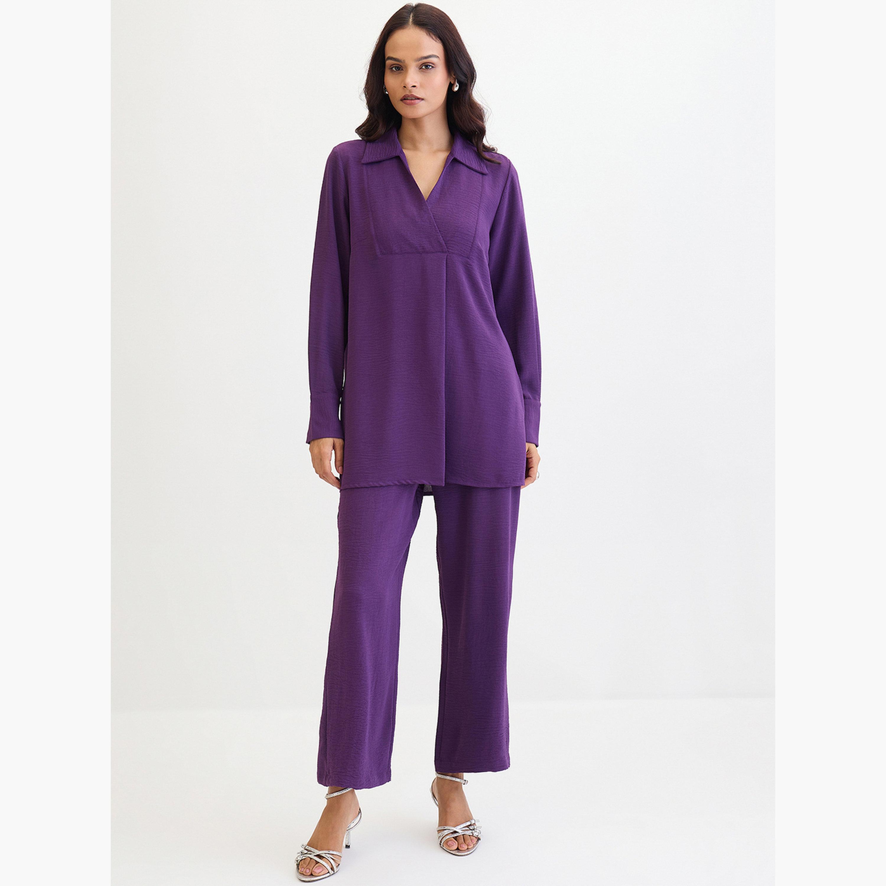 فيميلا - طقم نسائي مكوّن من توب طويل وبنطال-women-clothing-coordsets-image-1