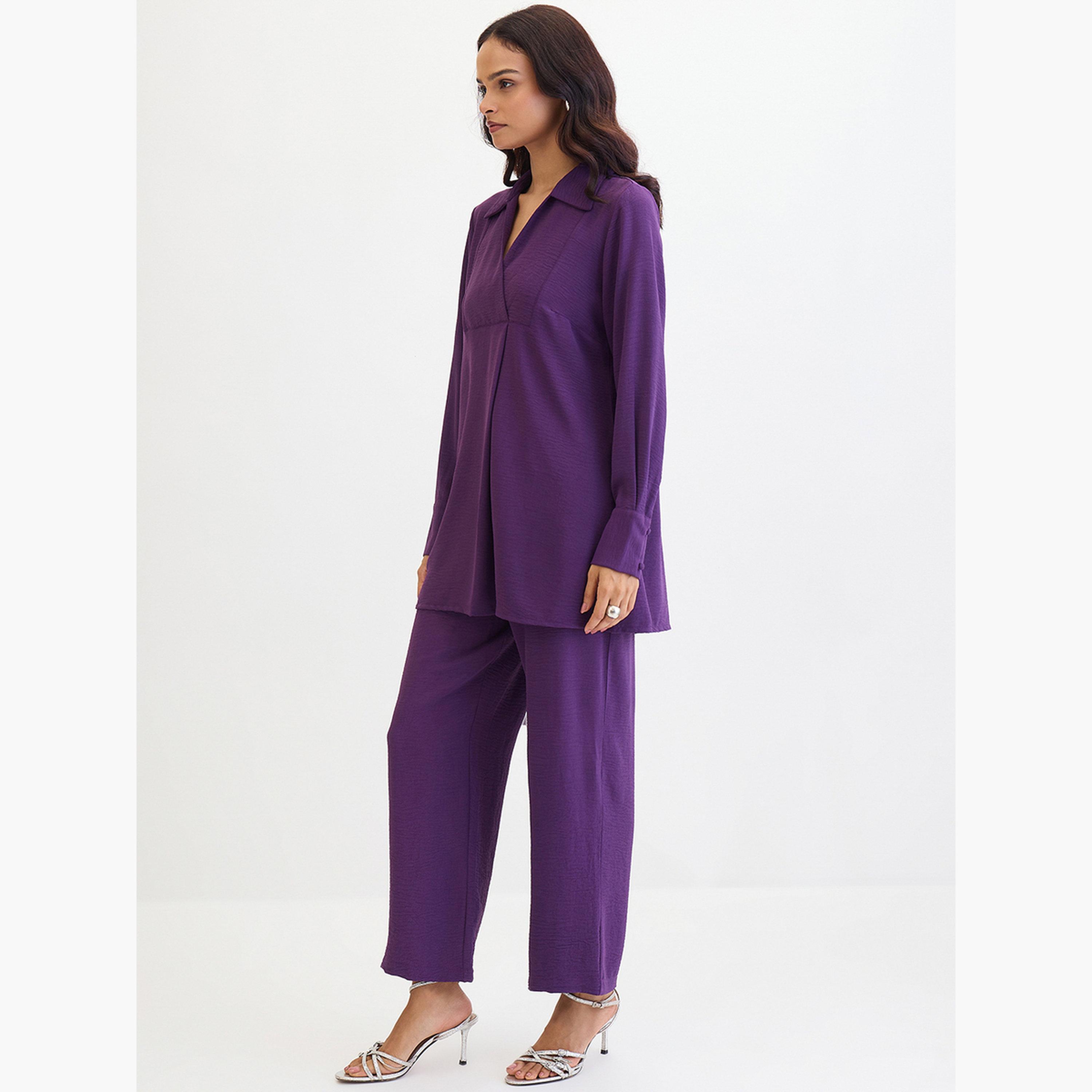 فيميلا - طقم نسائي مكوّن من توب طويل وبنطال-women-clothing-coordsets-image-3