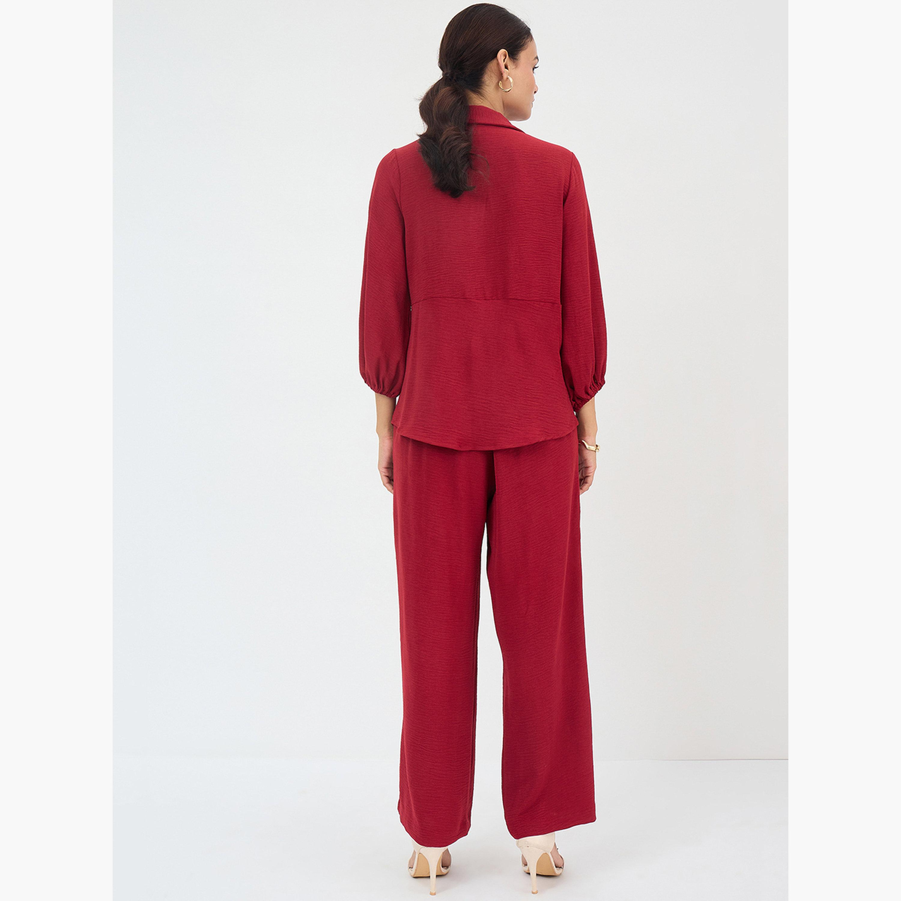 فيميلا - بلوزة وبنطال نسائي-women-clothing-coordsets-image-2