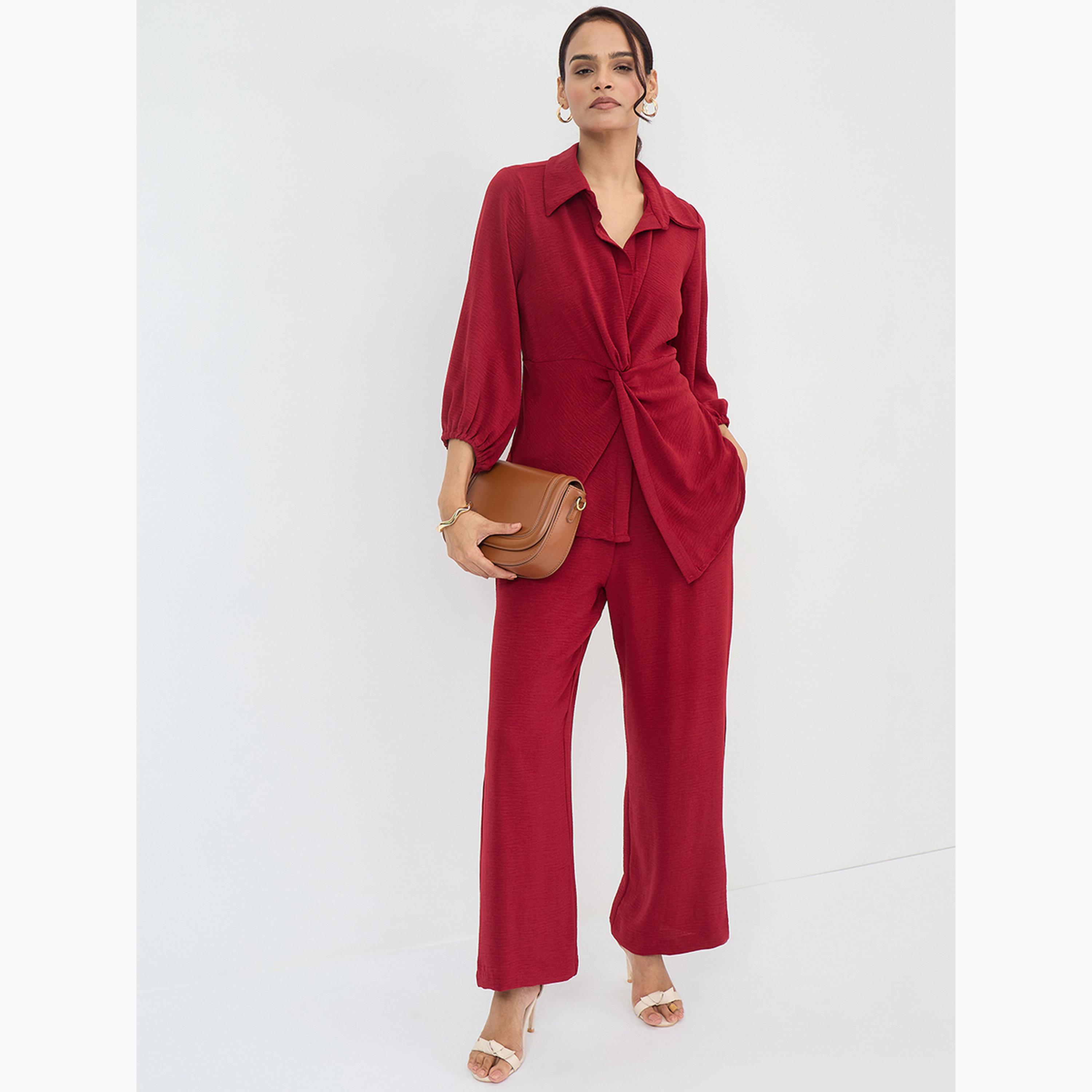 فيميلا - بلوزة وبنطال نسائي-women-clothing-coordsets-image-4