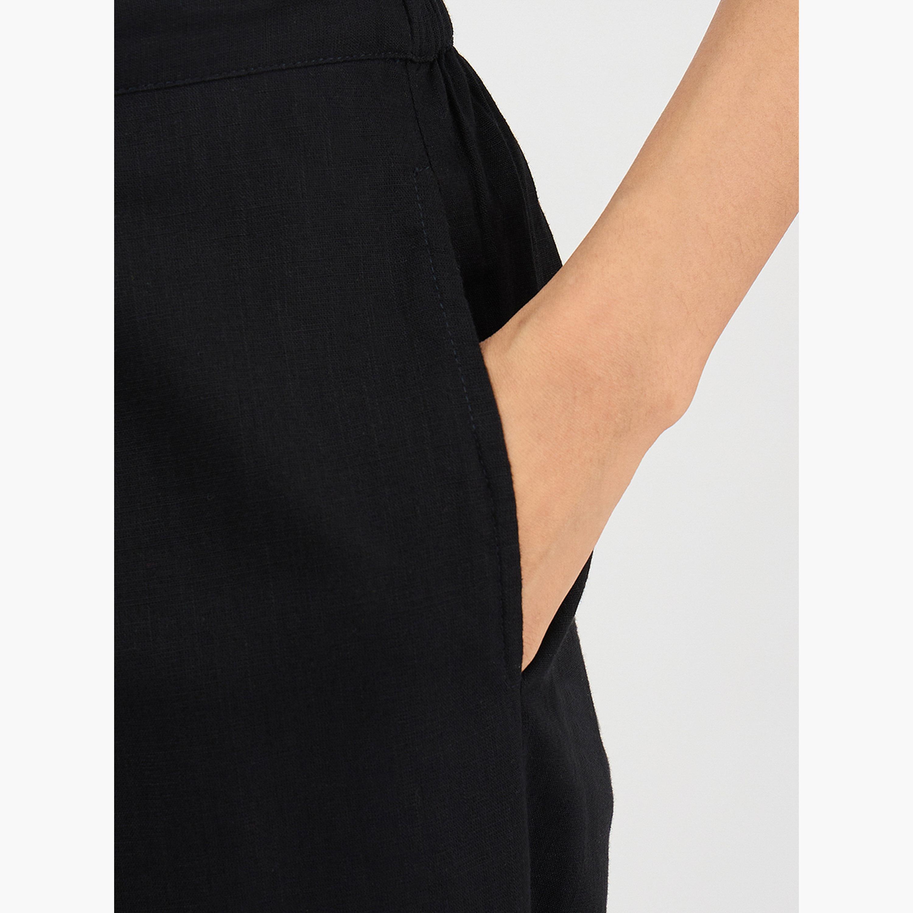 فيميلا - قميص وبنطال قطني أسود للنساء-women-clothing-coordsets-image-5