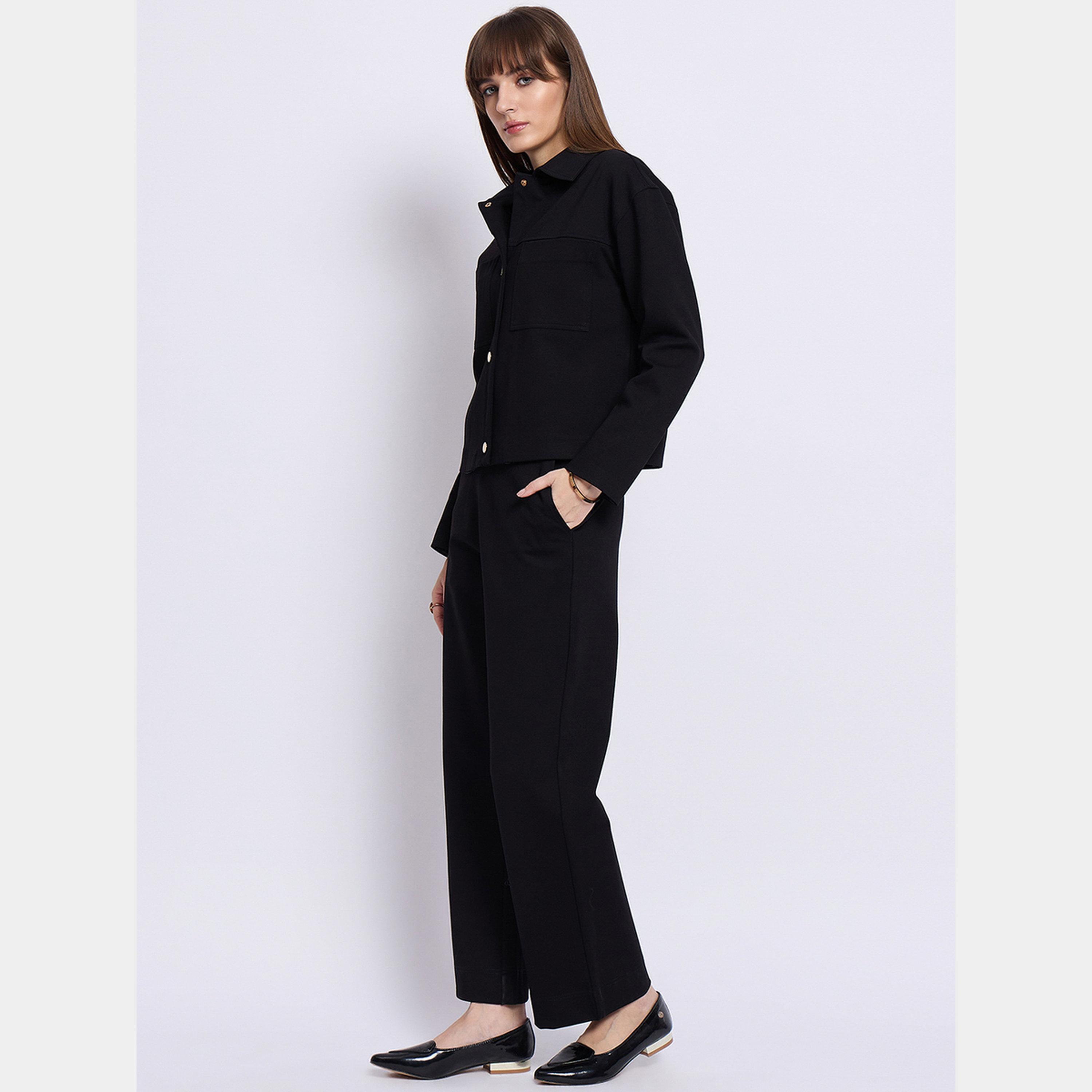 Femmella Women Black Relaxed Fit Jacket-women-winterwear-coatsandjackets-jackets-image-2