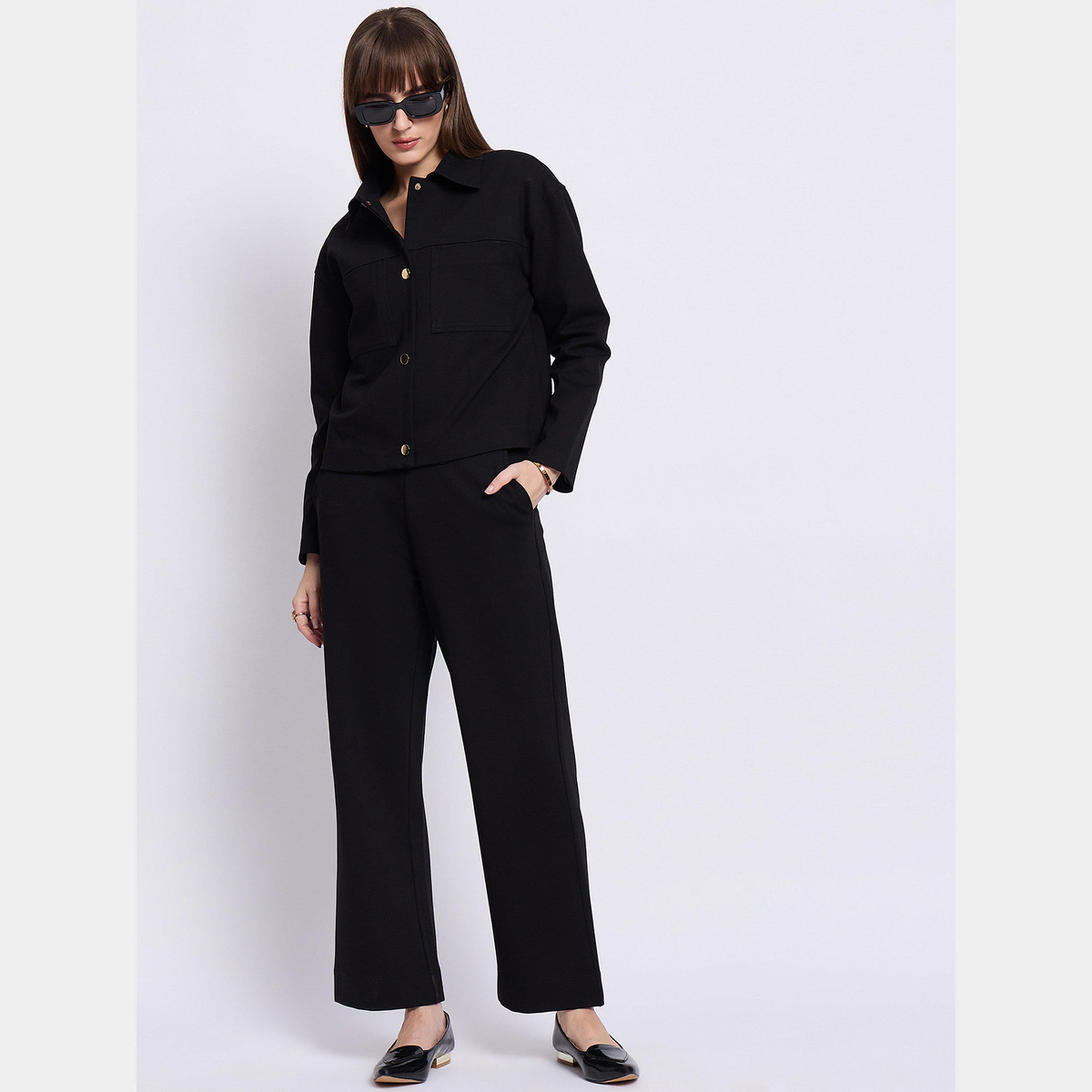 Femmella Women Black Relaxed Fit Jacket-women-winterwear-coatsandjackets-jackets-image-4