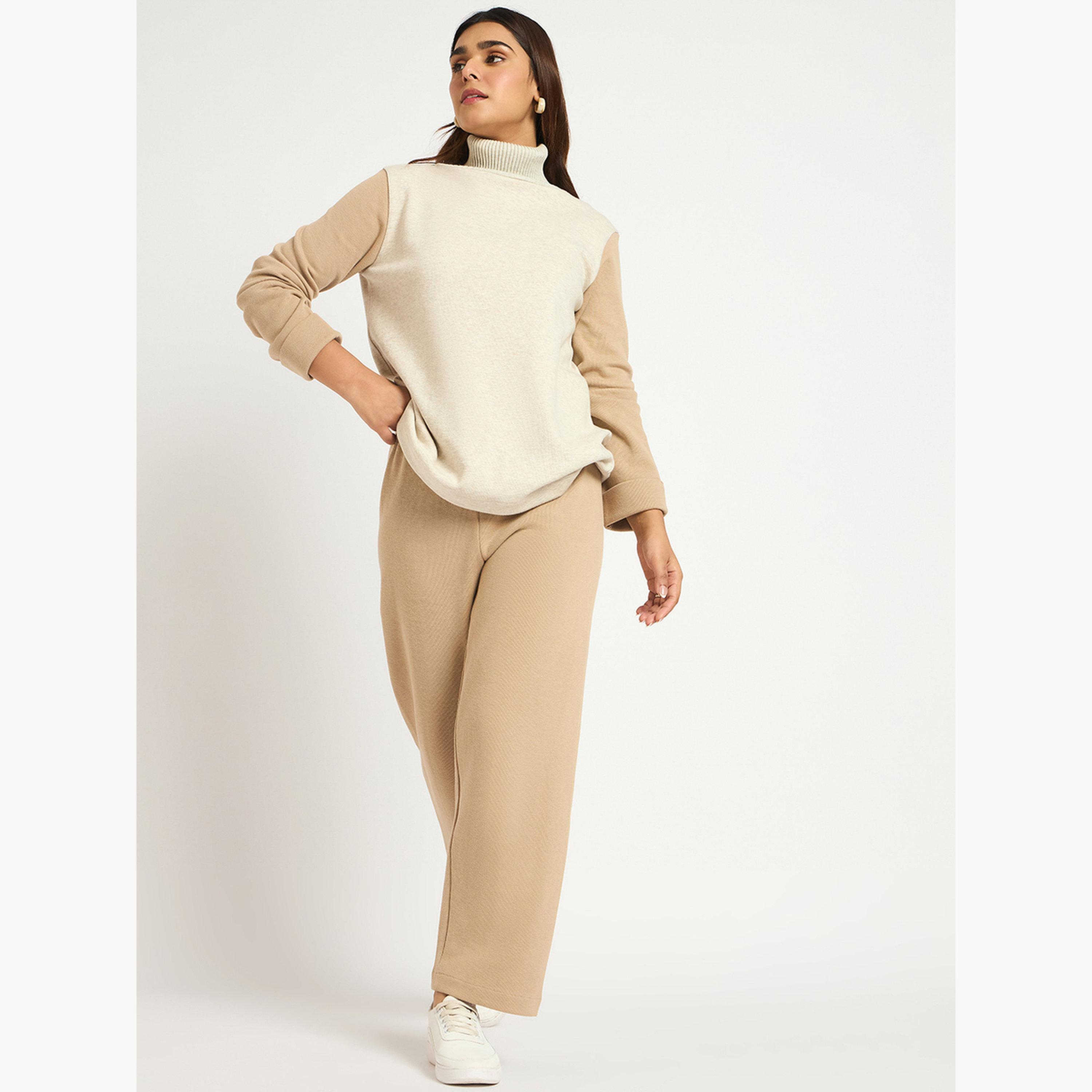 فيميلا - مجموعة من السترات والبنطالات المحبوكة بألوان متعددة للنساء-women-clothing-coordsets-image-5