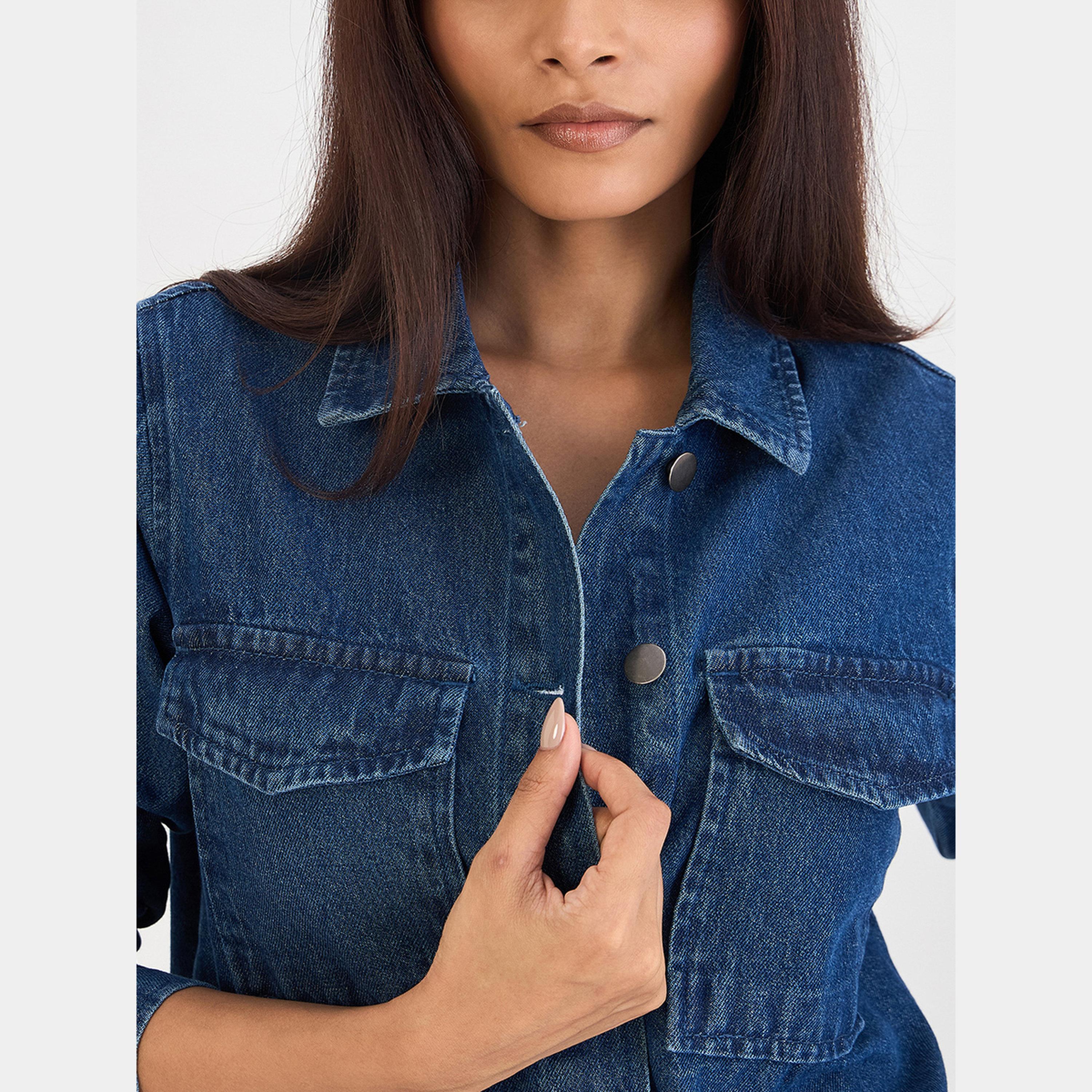Femmella Women Blue Denim Chest Pockets Shacket-women-winterwear-coatsandjackets-jackets-image-5