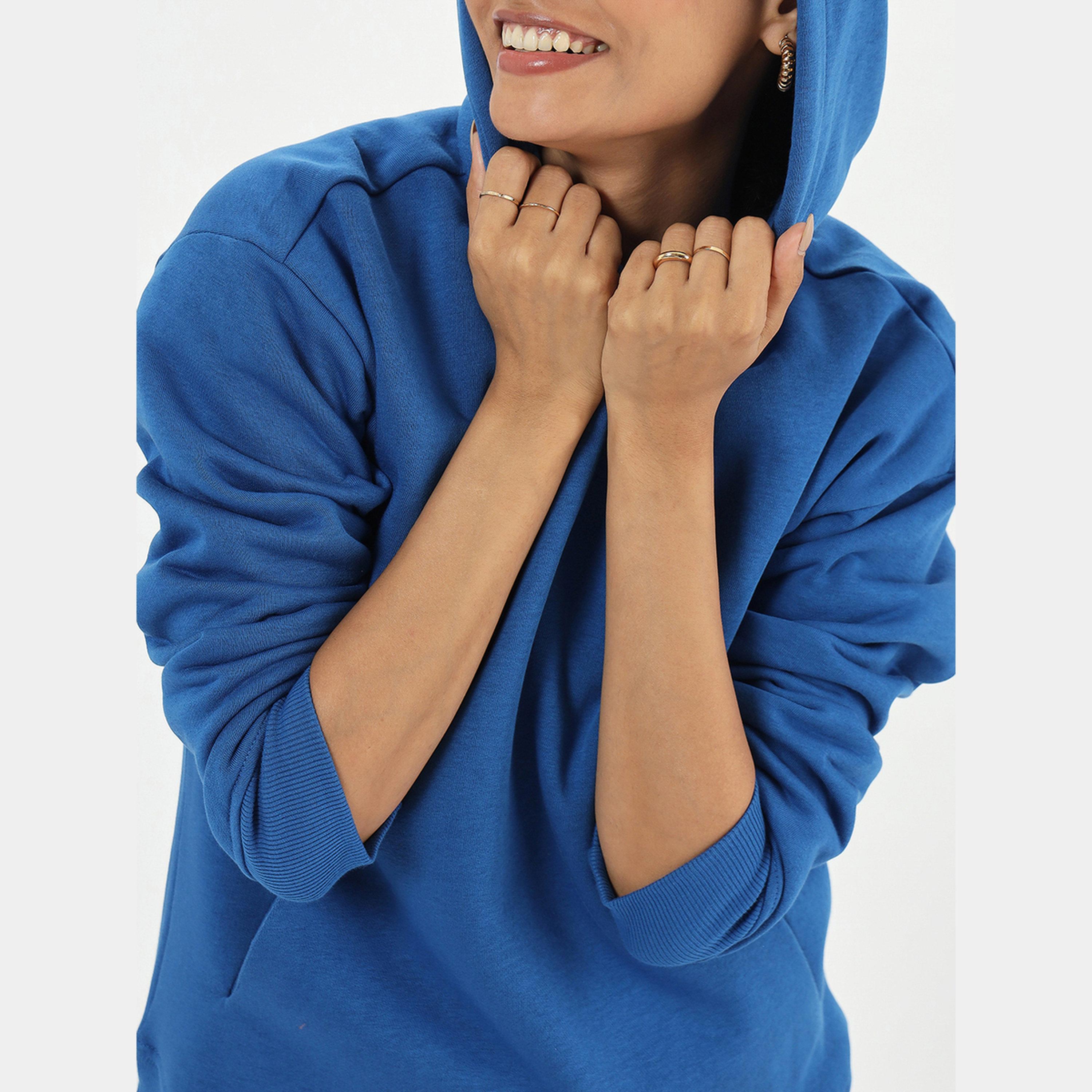 فيميلا - هودي نسائي صوف بأكمام طويلة ورقبة سادة وغطاء للرأس-women-clothing-hoodiesandsweatshirts-hoodies-image-4