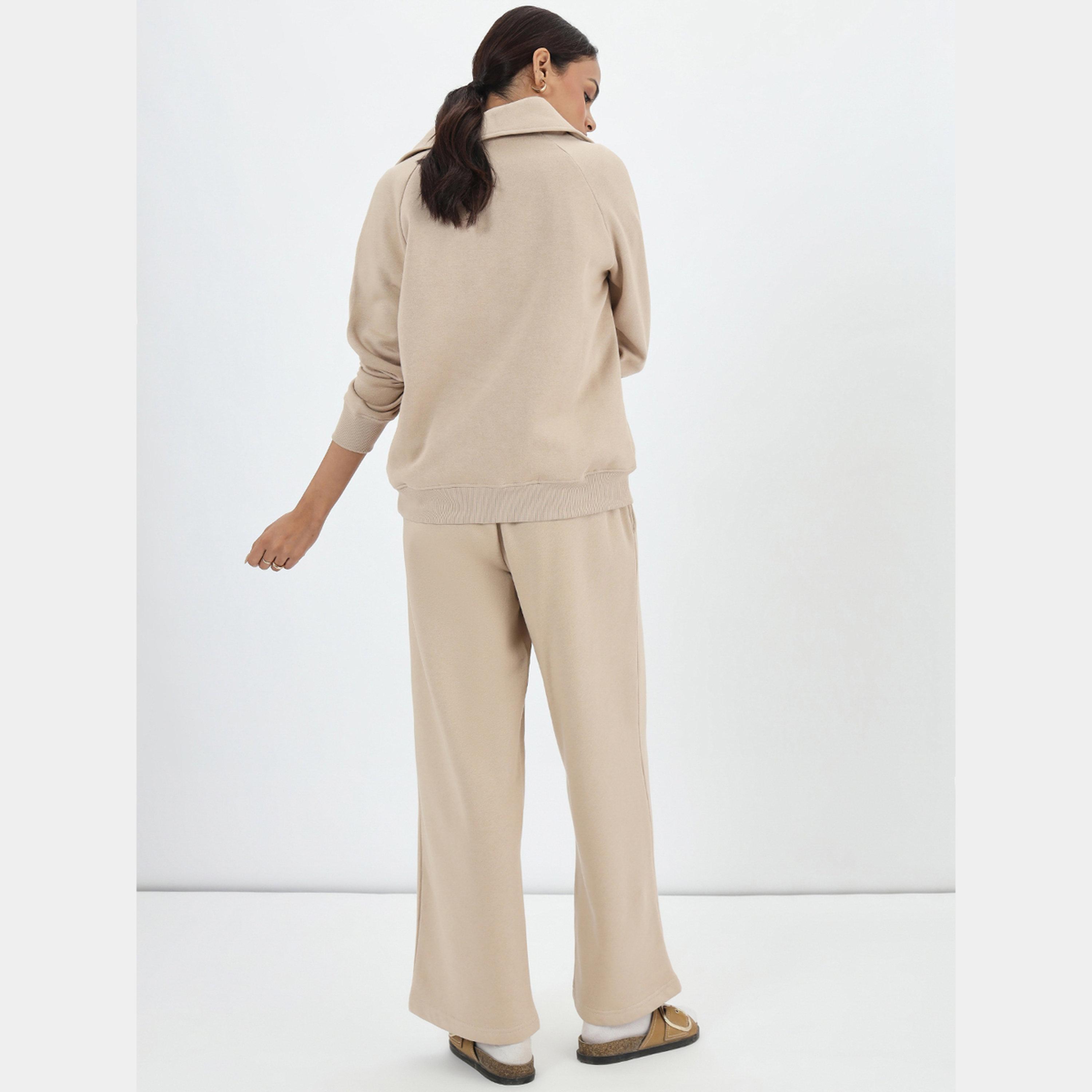 فيميلا - سويت شيرت نسائي صوف بأكمام طويلة وياقة ثابتة-women-clothing-hoodiesandsweatshirts-sweatshirts-image-3