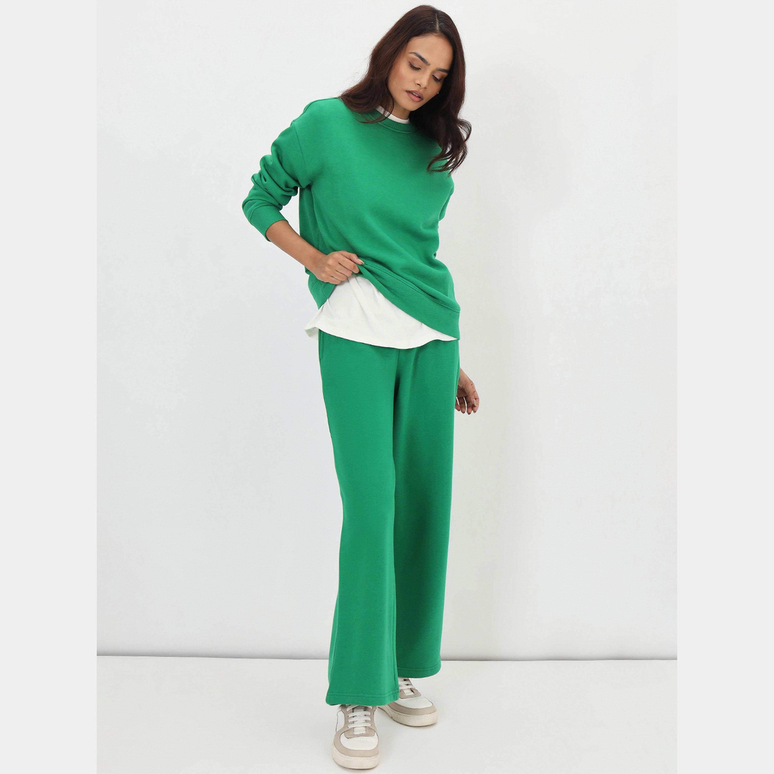 فيميلا - سويت شيرت نسائي صوف بأكمام طويلة ورقبة دائرية سادة-women-clothing-hoodiesandsweatshirts-sweatshirts-image-5