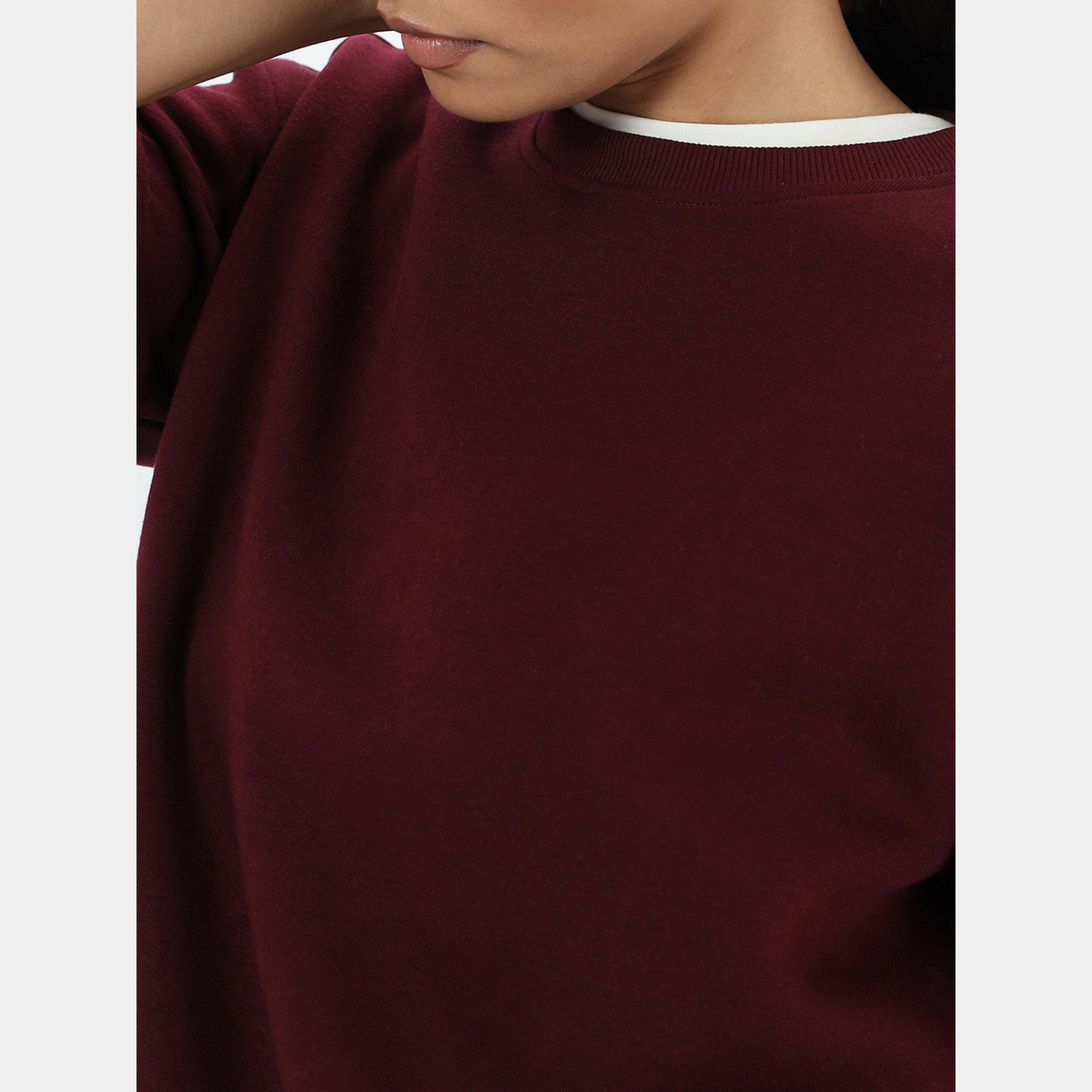 فيميلا - سويت شيرت نسائي صوف بأكمام طويلة ورقبة دائرية سادة-women-clothing-hoodiesandsweatshirts-sweatshirts-image-5