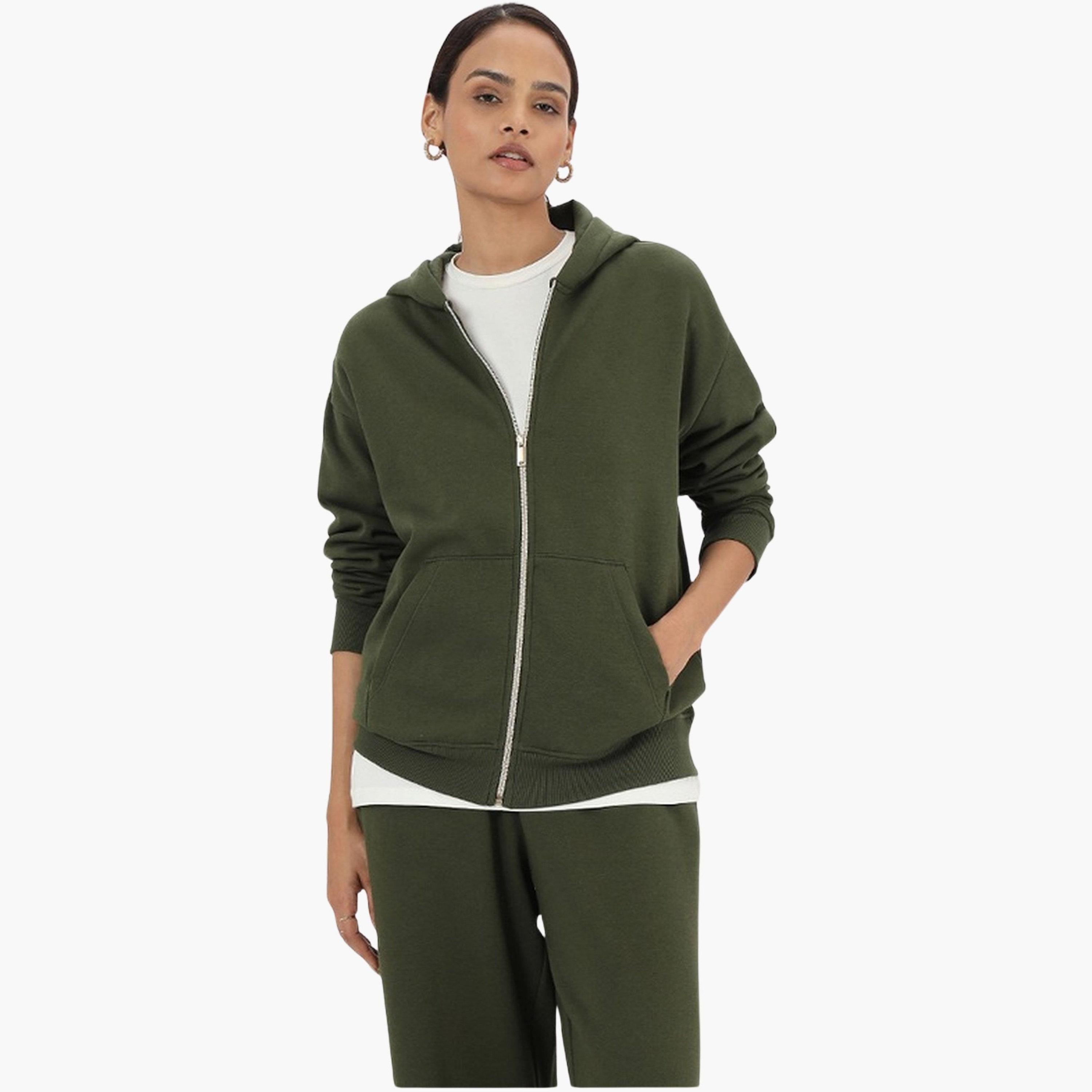 فيميلا - سويت شيرت نسائي صوف بسحاب وياقة بغطاء رأس وأكمام طويلة-women-clothing-hoodiesandsweatshirts-hoodies-image-1