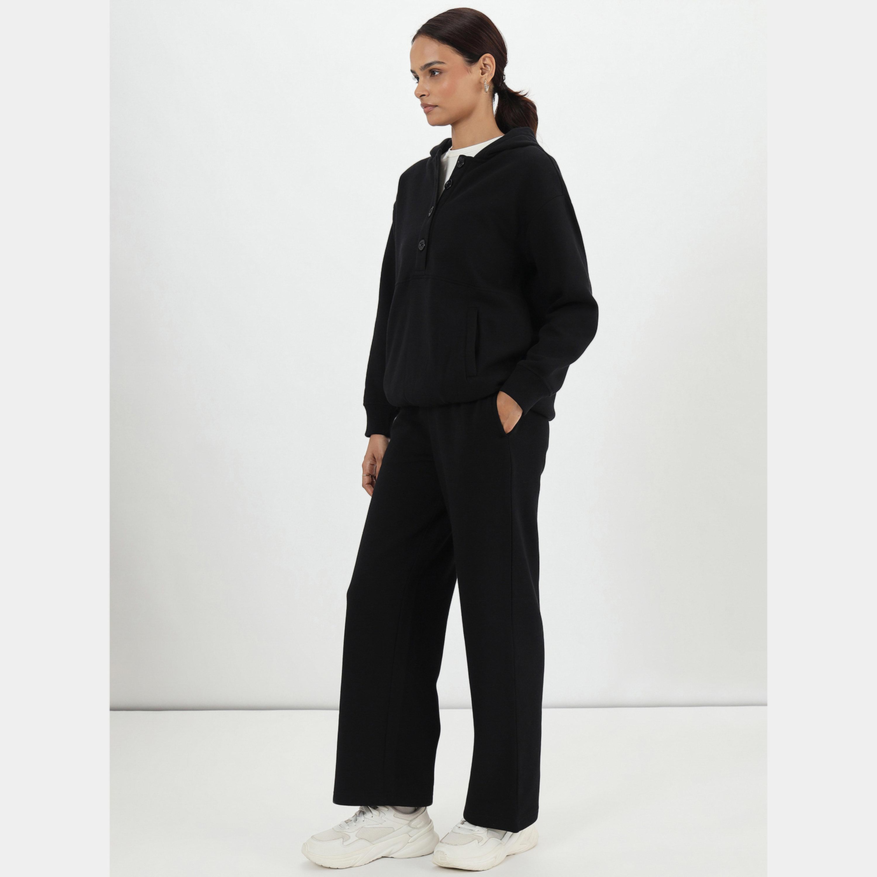 فيميلا - هودي نسائي سادة بأكمام طويلة ورقبة وغطاء للرأس وأزرار للأسفل-women-clothing-hoodiesandsweatshirts-hoodies-image-2