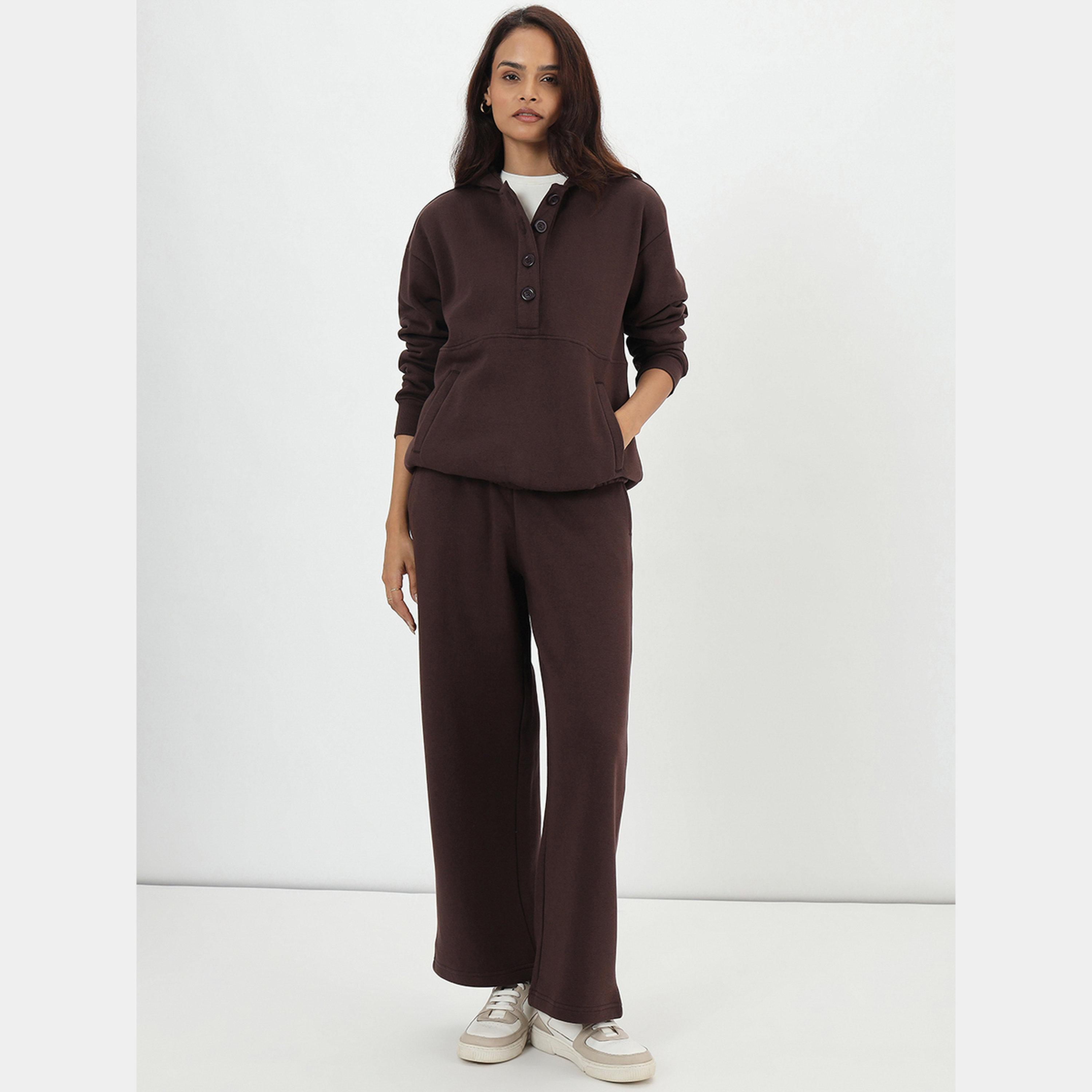 فيميلا - هودي نسائي سادة بأكمام طويلة ورقبة وغطاء للرأس وأزرار للأسفل-women-clothing-hoodiesandsweatshirts-hoodies-image-2
