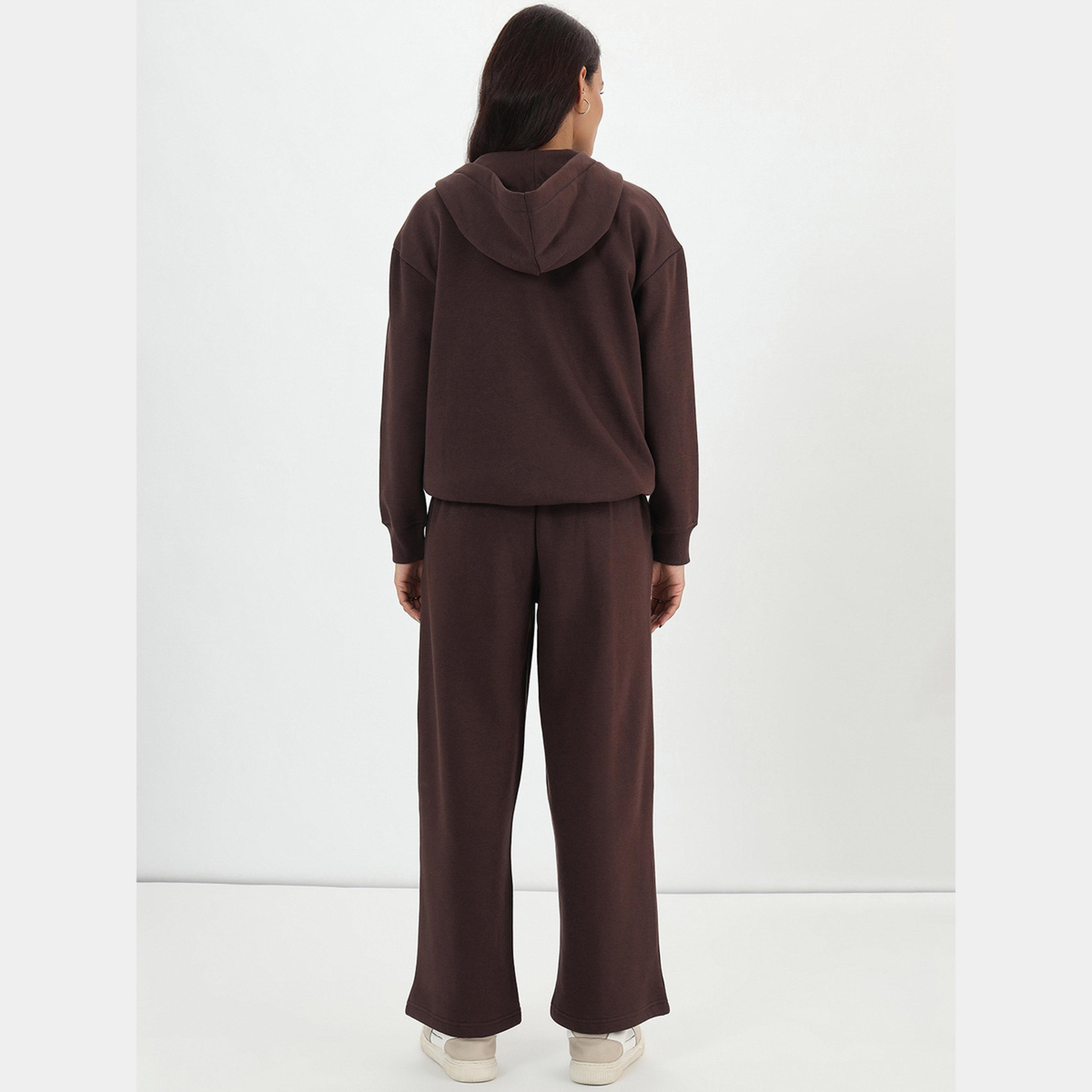Femmella Brown Fleece Relaxed Fit Hoodie-women-clothing-hoodiesandsweatshirts-hoodies-image-3