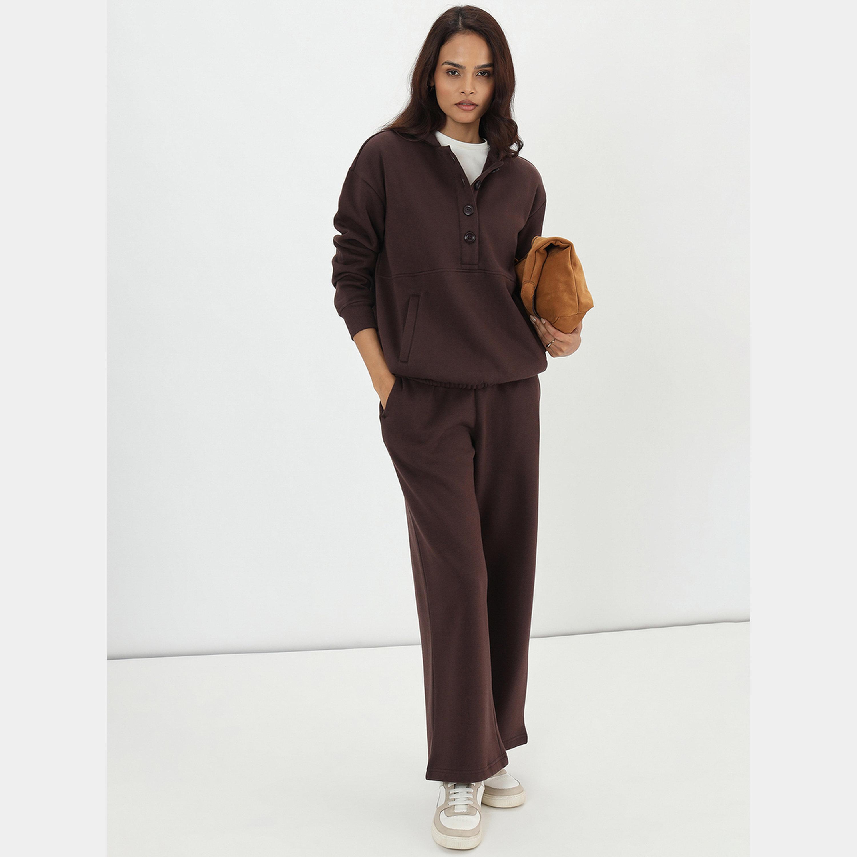 Femmella Brown Fleece Relaxed Fit Hoodie-women-clothing-hoodiesandsweatshirts-hoodies-image-6