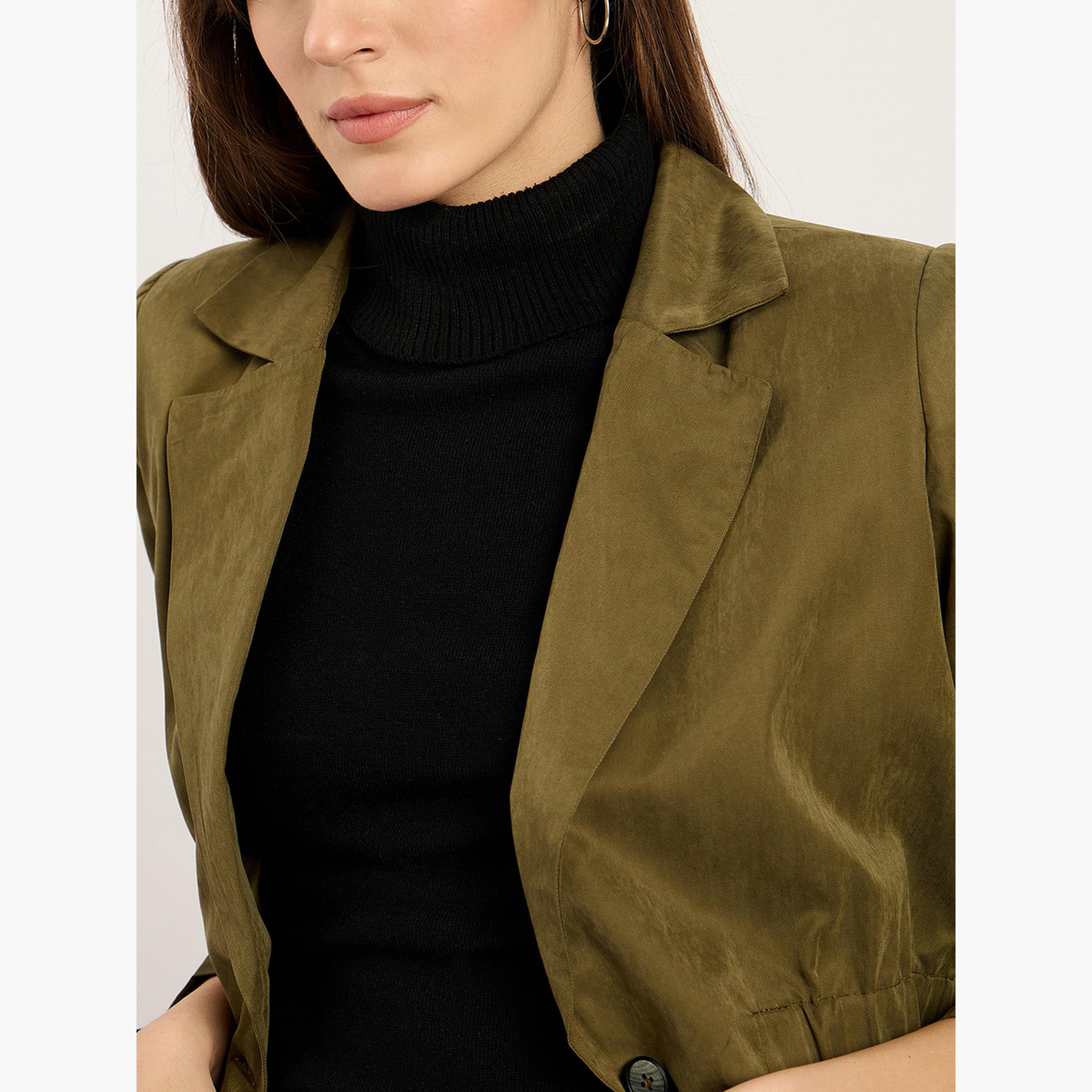 فيميلا - بليزر نسائي زيتوني بخصر مشدود-women-clothing-coatsandjackets-blazers-image-6