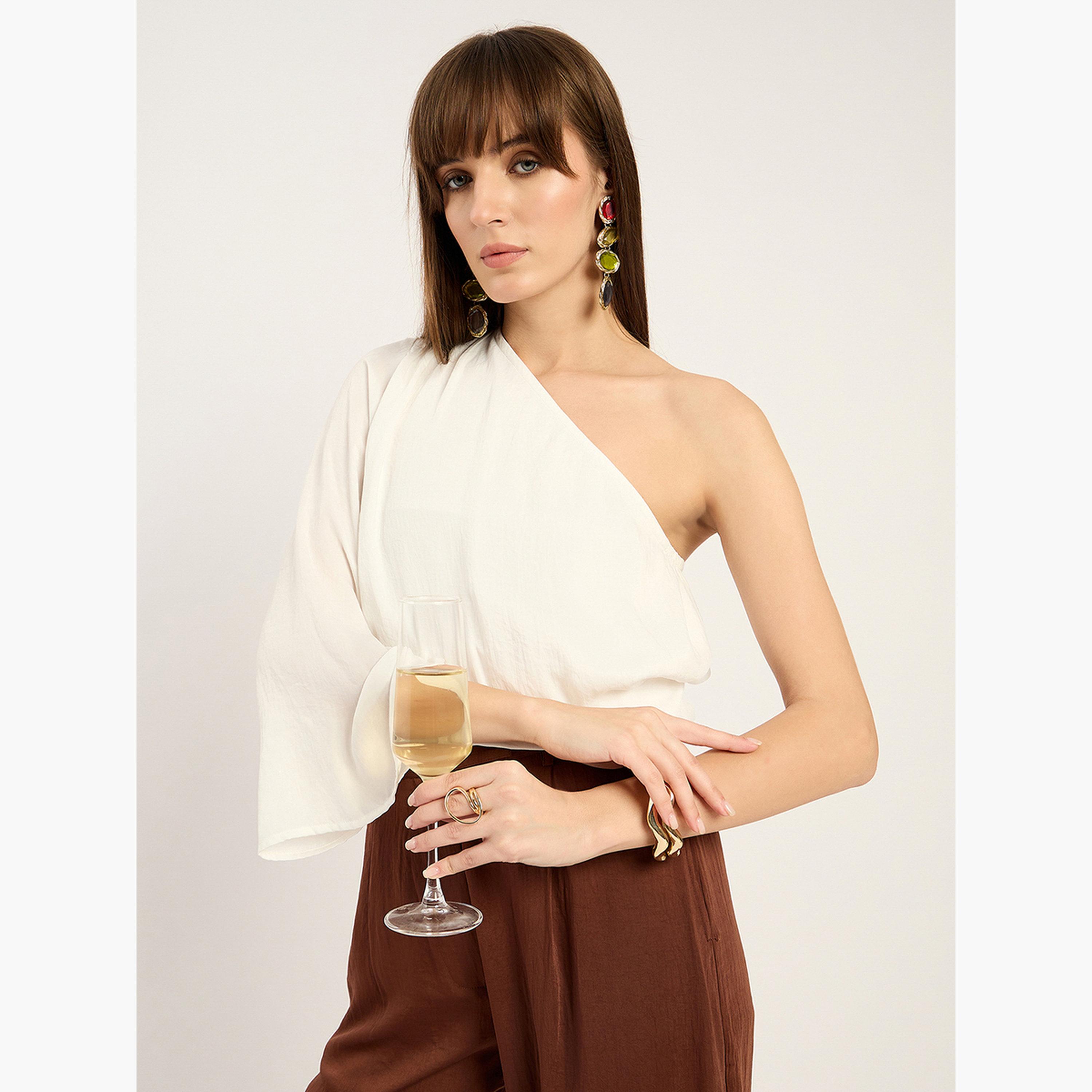 Femmella White One Shoulder Satin Top-women-clothing-shirtsandblouses-blouses-image-5