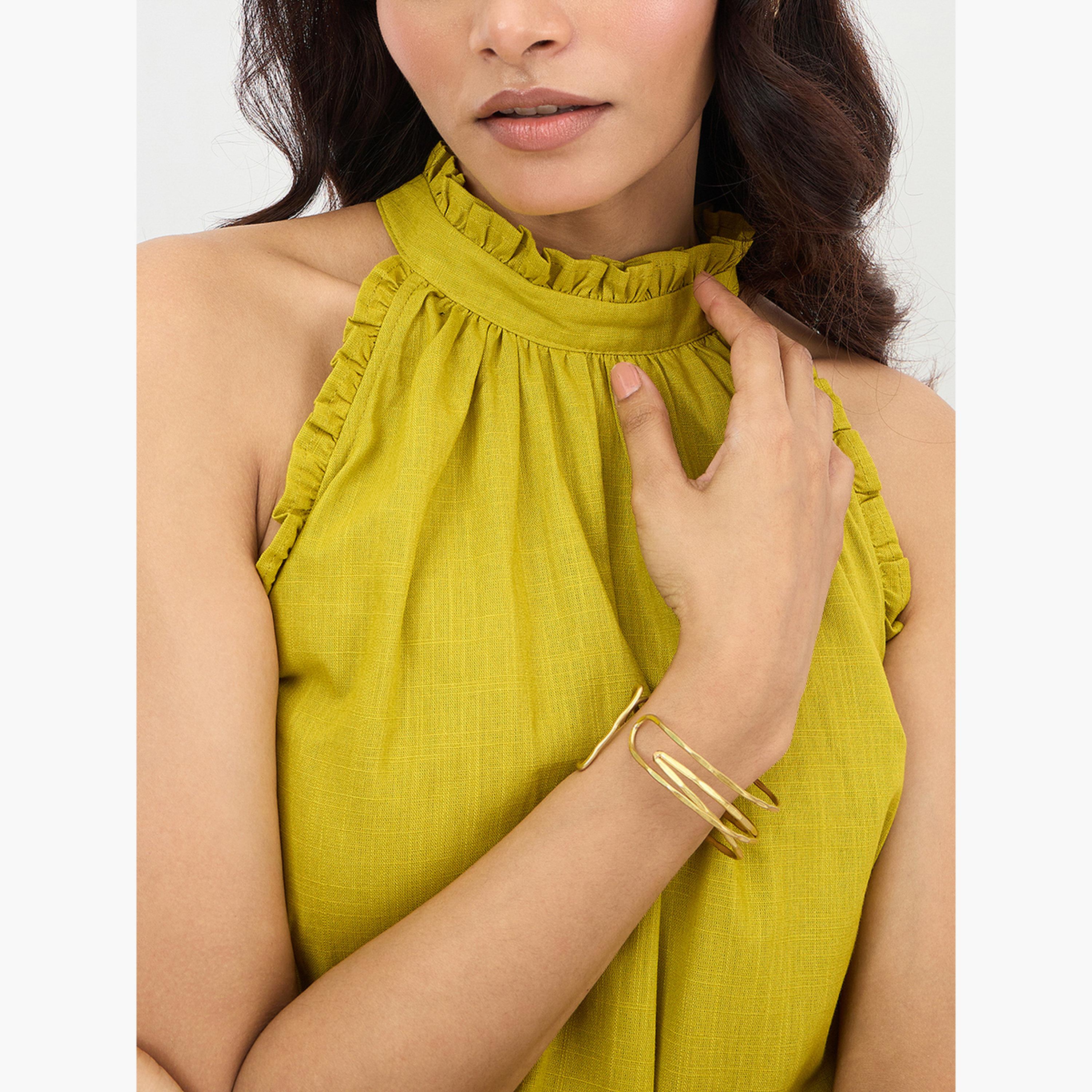 Femmella Citrine Green Cotton Halter Neck Top-women-clothing-shirtsandblouses-blouses-image-5