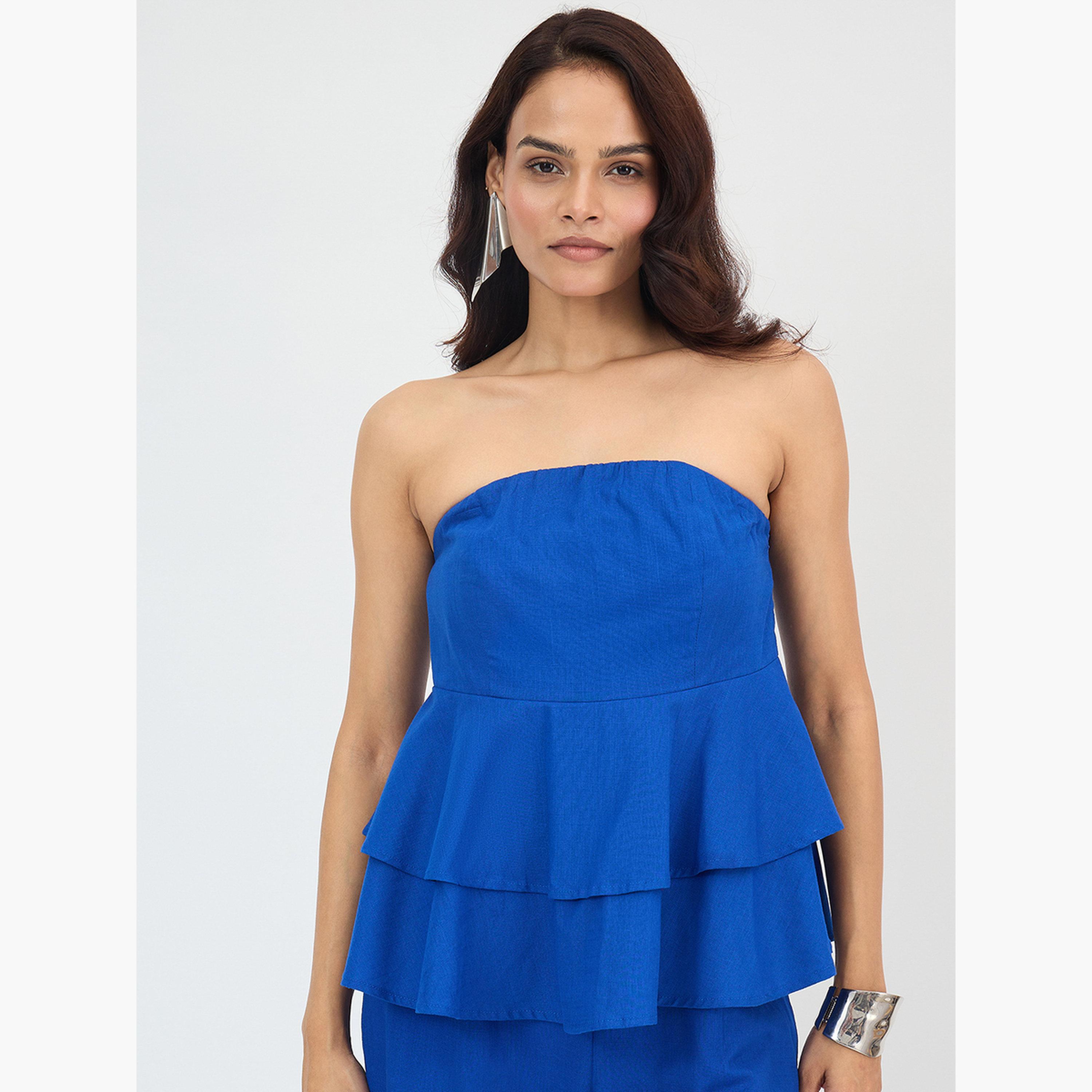 فيميلا - بلوزة بدون أكمام باللون الأزرق الملكي-women-clothing-shirtsandblouses-blouses-image-1
