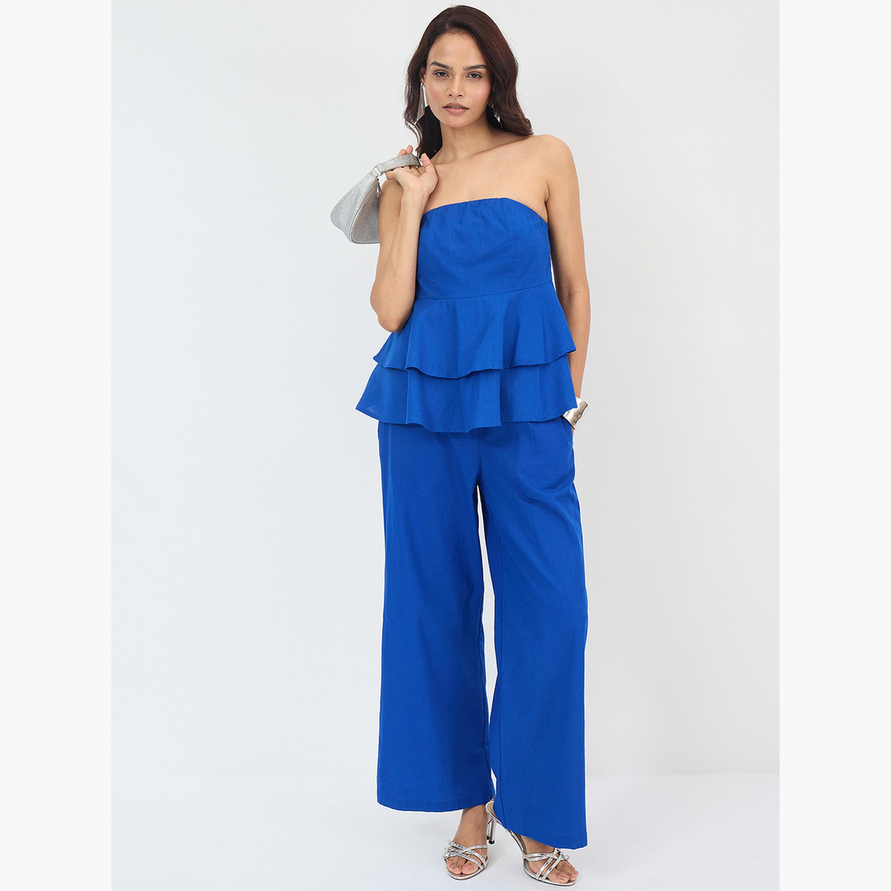 فيميلا - بلوزة بدون أكمام باللون الأزرق الملكي-women-clothing-shirtsandblouses-blouses-image-2