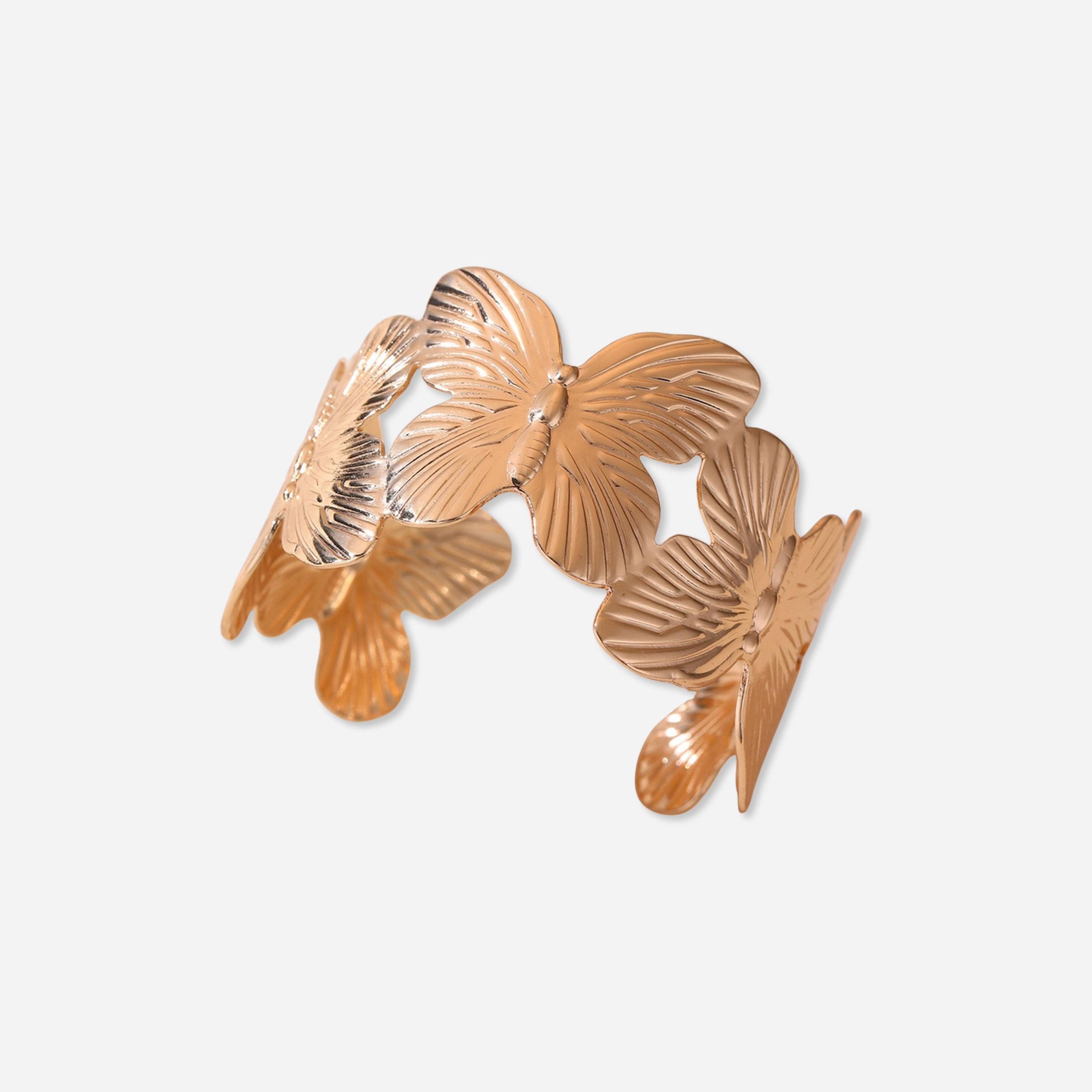 Take Two Gold Butterfly Open Bangle-women-watchesandjewellery-jewellery-banglesandbracelets-image-1
