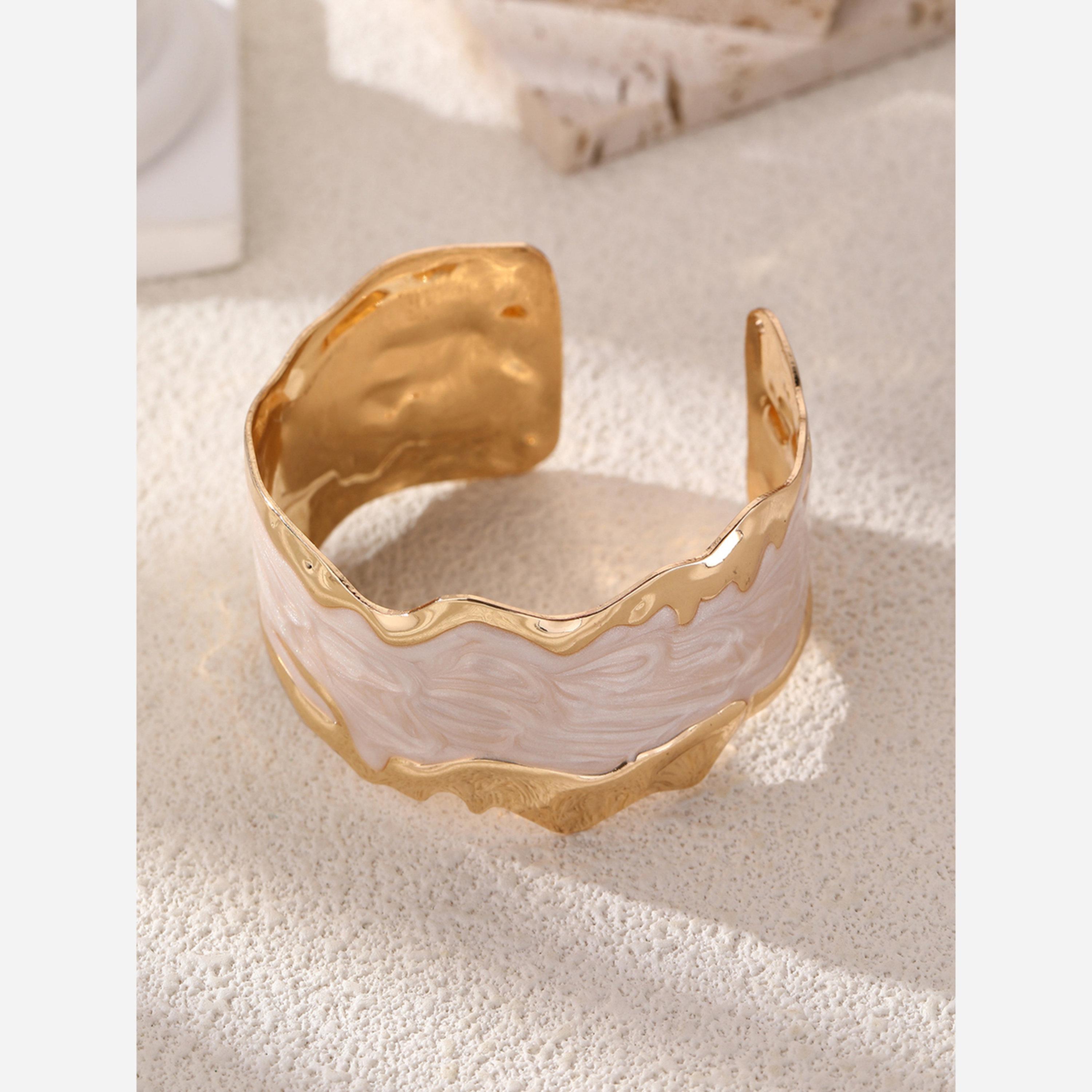 Take Two Gold Irregular Open Bangle-women-watchesandjewellery-jewellery-banglesandbracelets-image-4