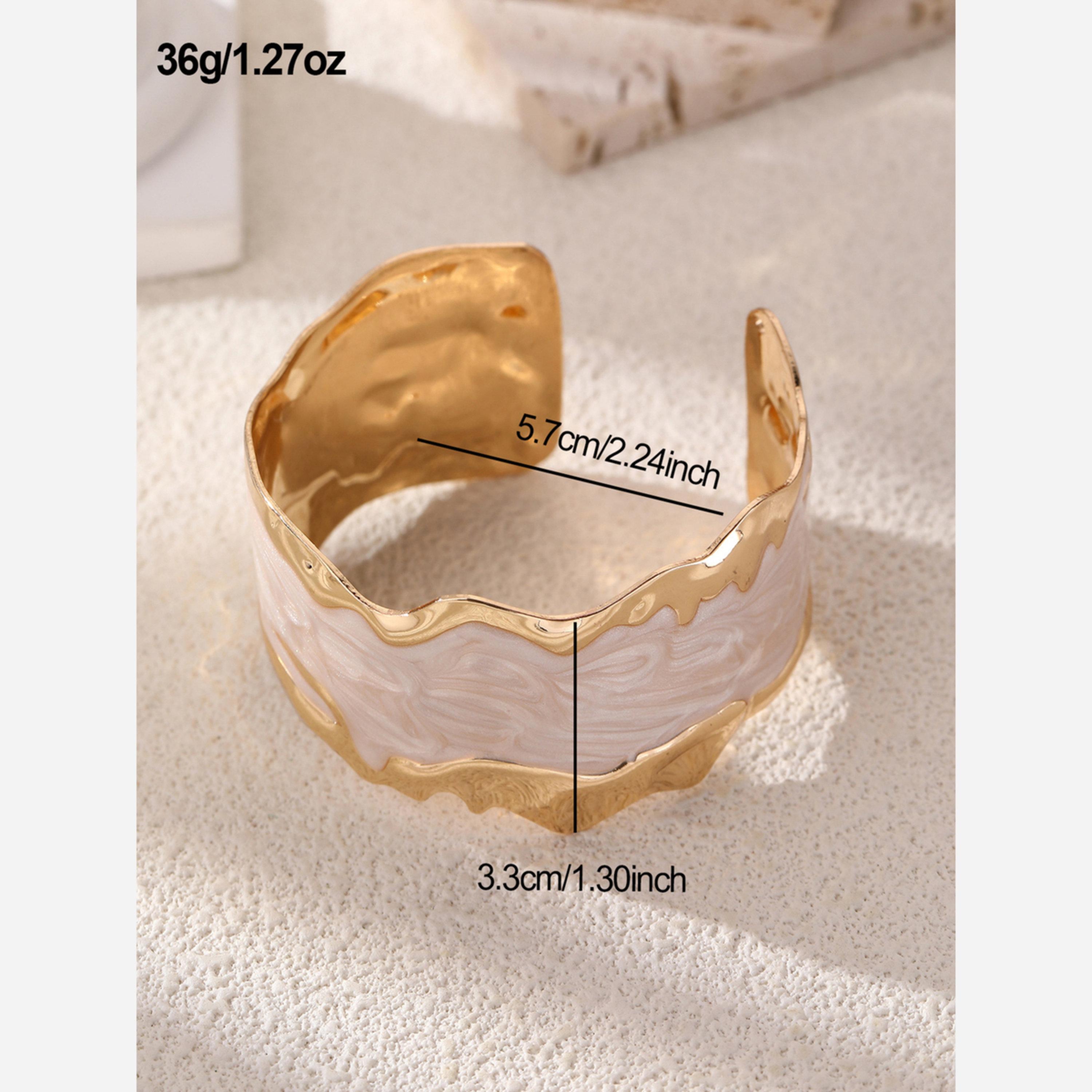 Take Two Gold Irregular Open Bangle-women-watchesandjewellery-jewellery-banglesandbracelets-image-5