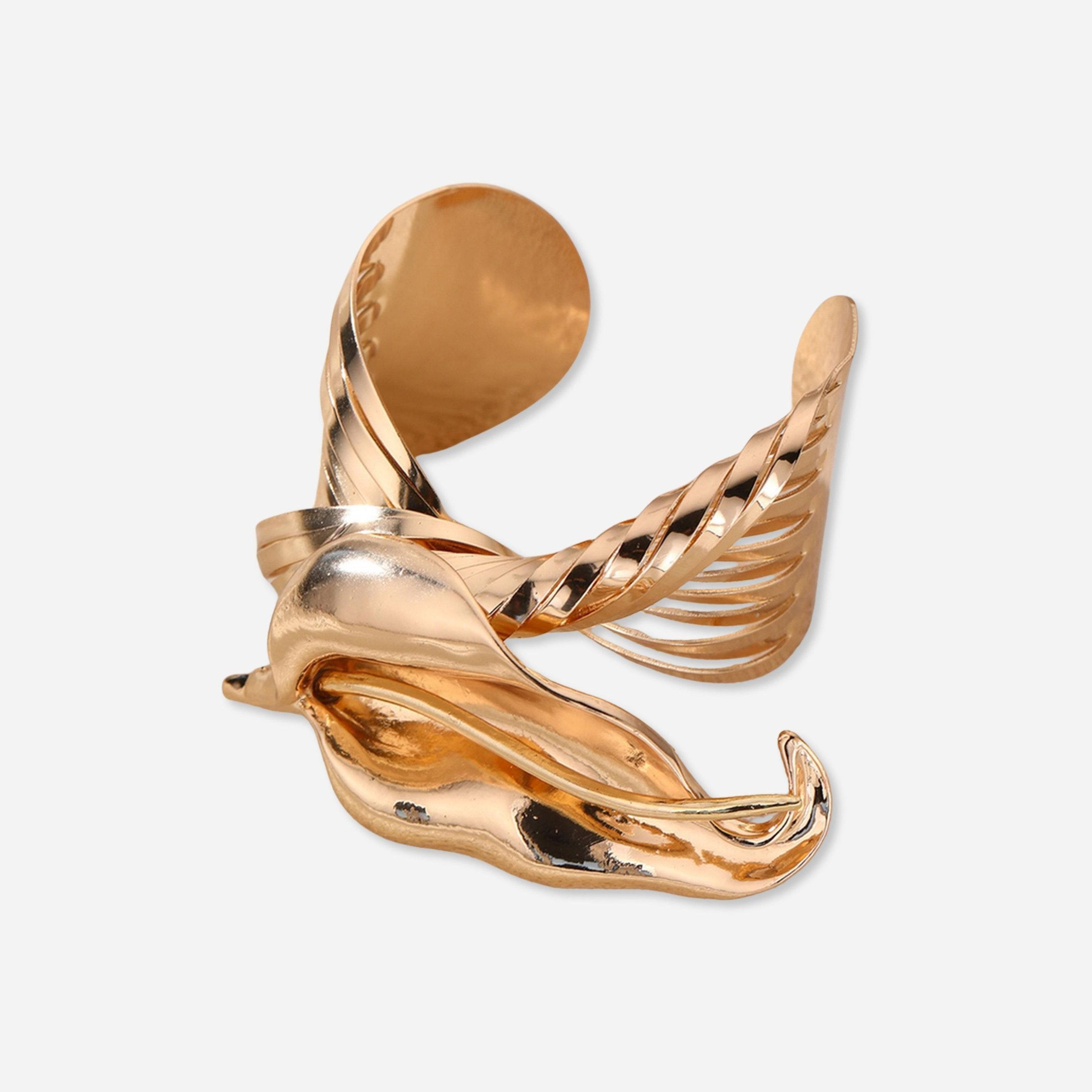 Take Two Irregular Open Leaf Cuff Bracelet-women-watchesandjewellery-jewellery-banglesandbracelets-image-1