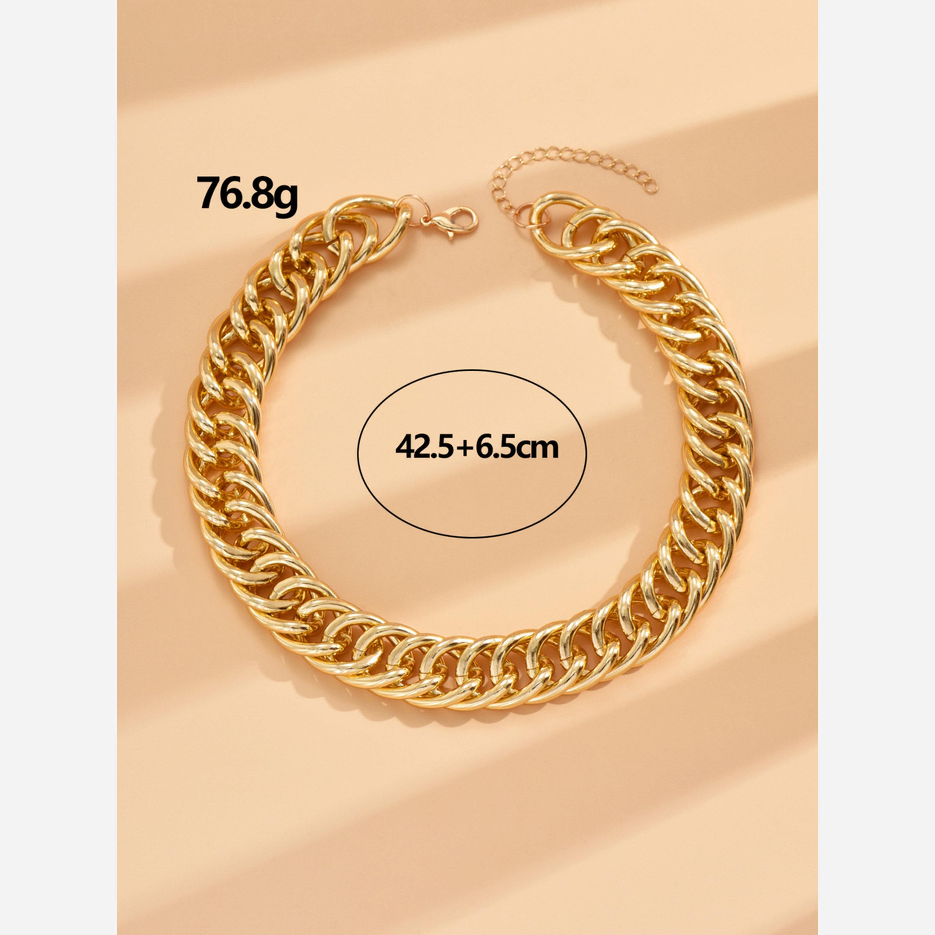 Take Two Gold Chunky Chain Link Necklace-women-watchesandjewellery-jewellery-necklacesandpendants-image-4