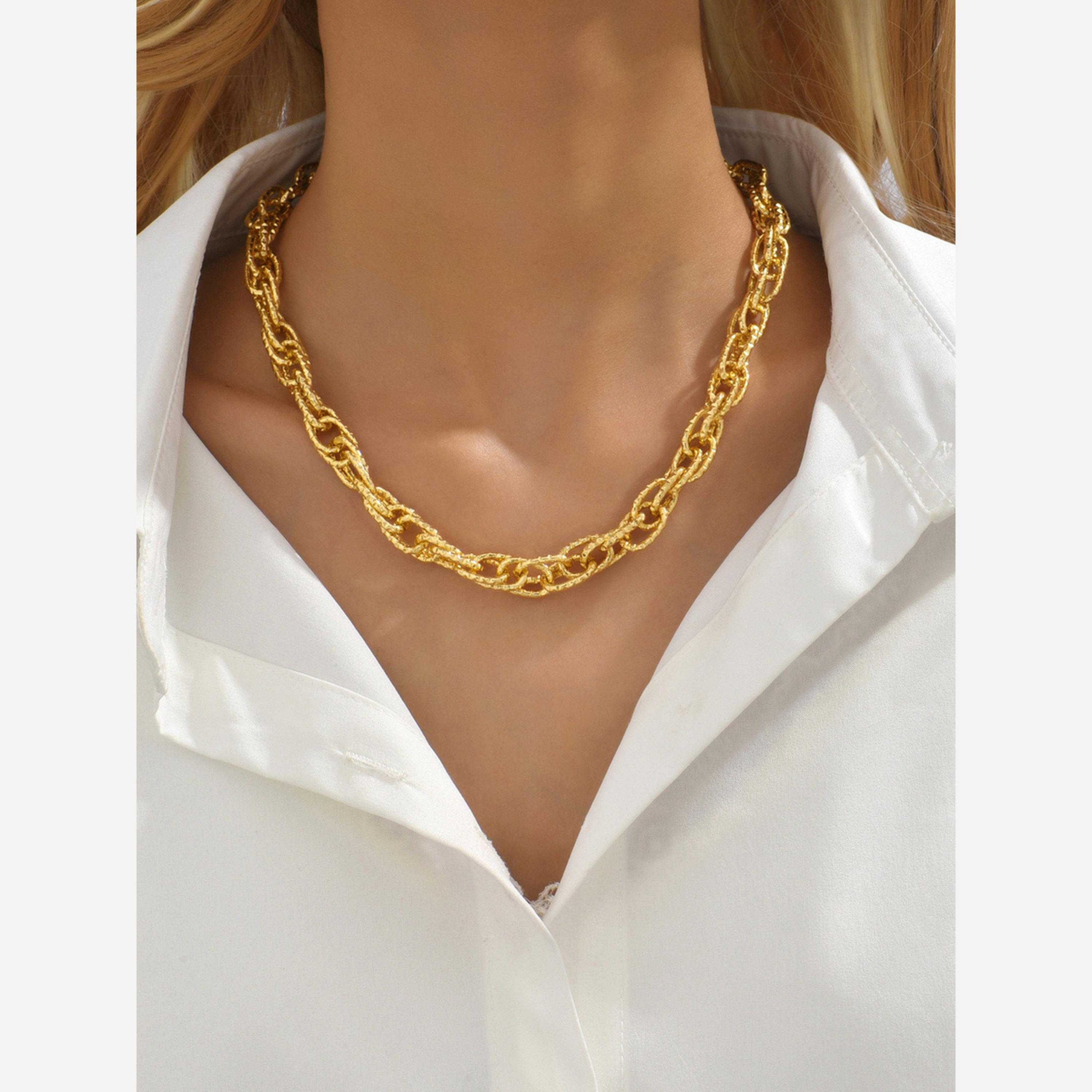 تيك تو - قلادة بسلسلة ذهبية-women-watchesandjewellery-jewellery-necklacesandpendants-image-2