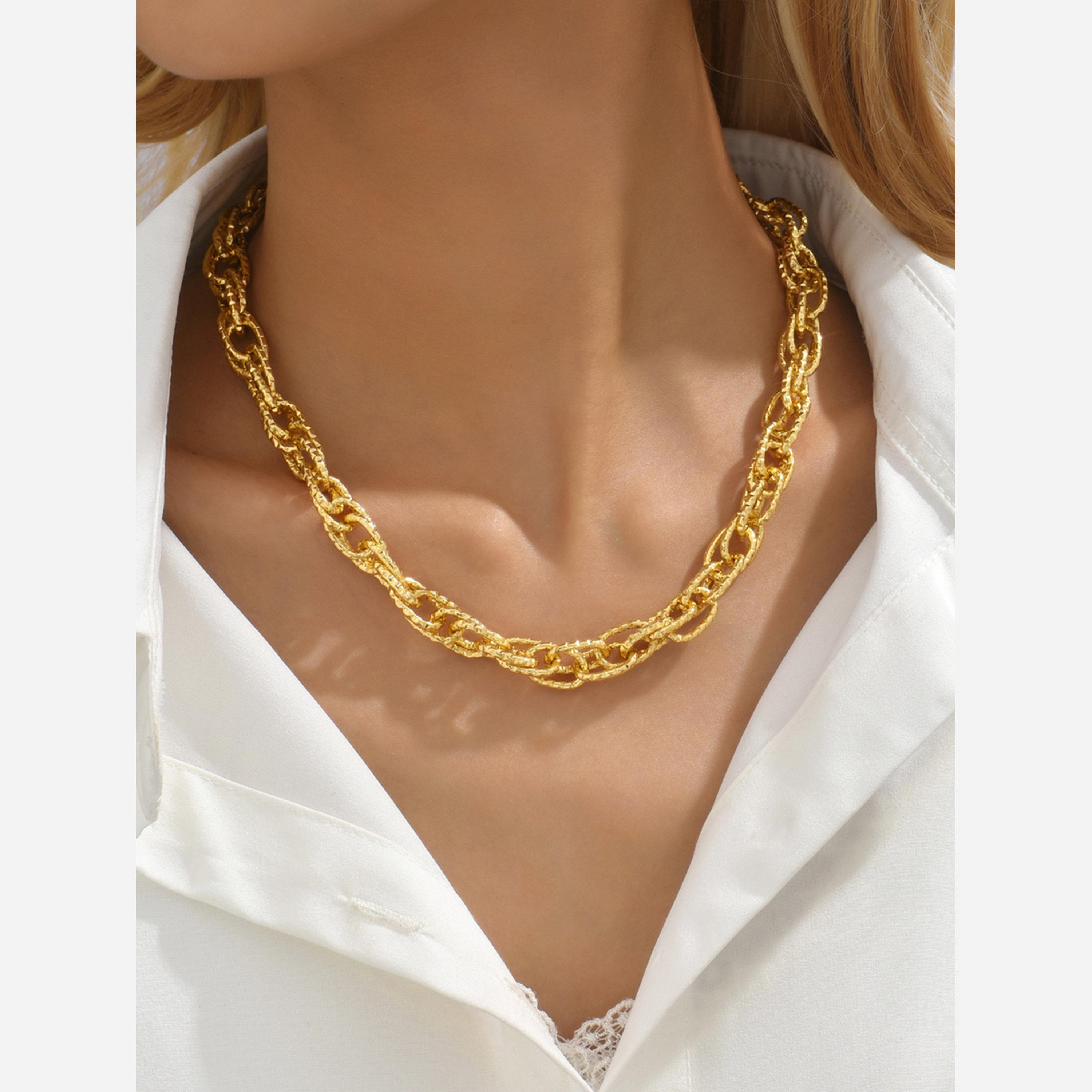 Take Two Gold Chain Link Necklace-women-watchesandjewellery-jewellery-necklacesandpendants-image-3
