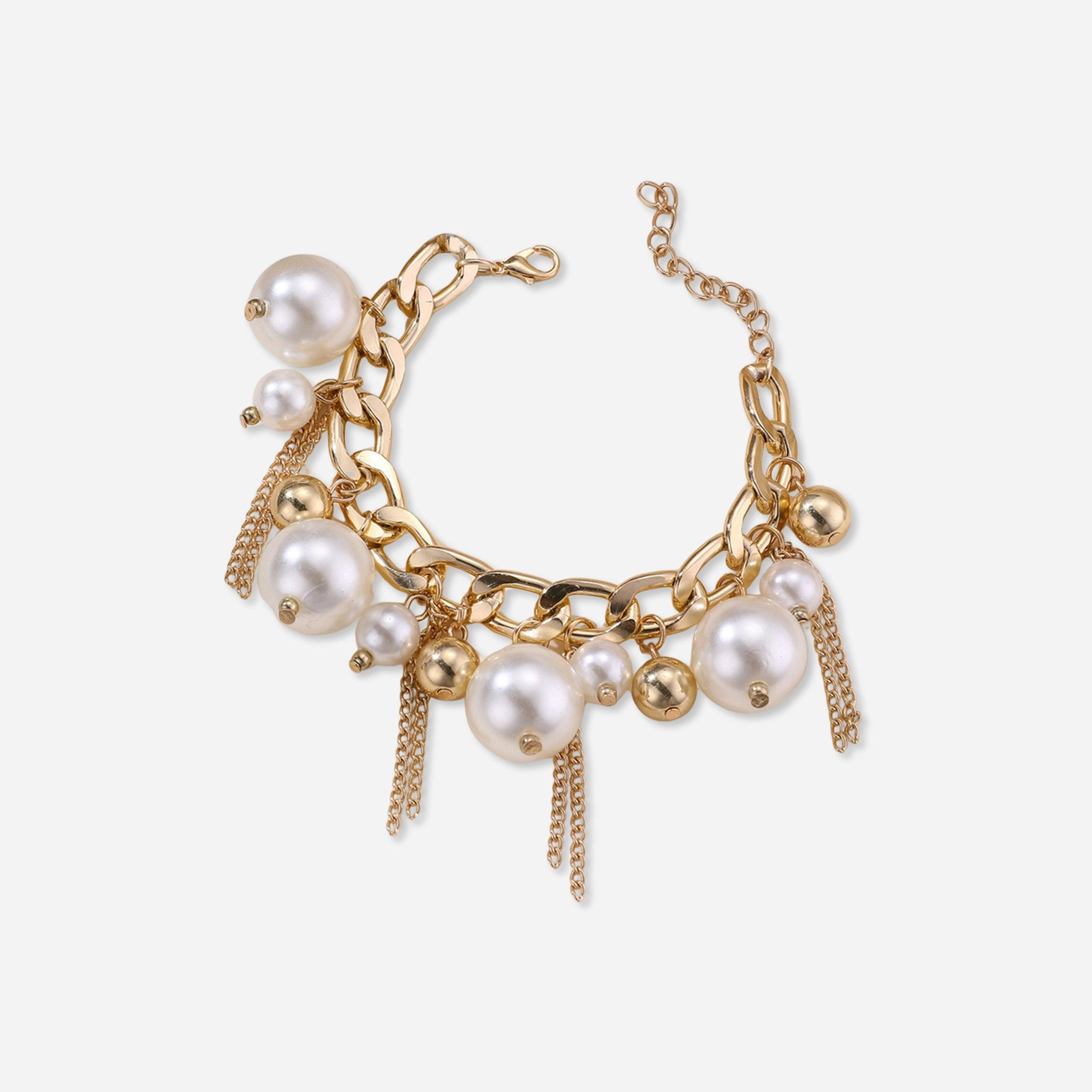 تيك تو - سوار بشرابة من اللؤلؤ الصناعي-women-watchesandjewellery-jewellery-banglesandbracelets-image-1