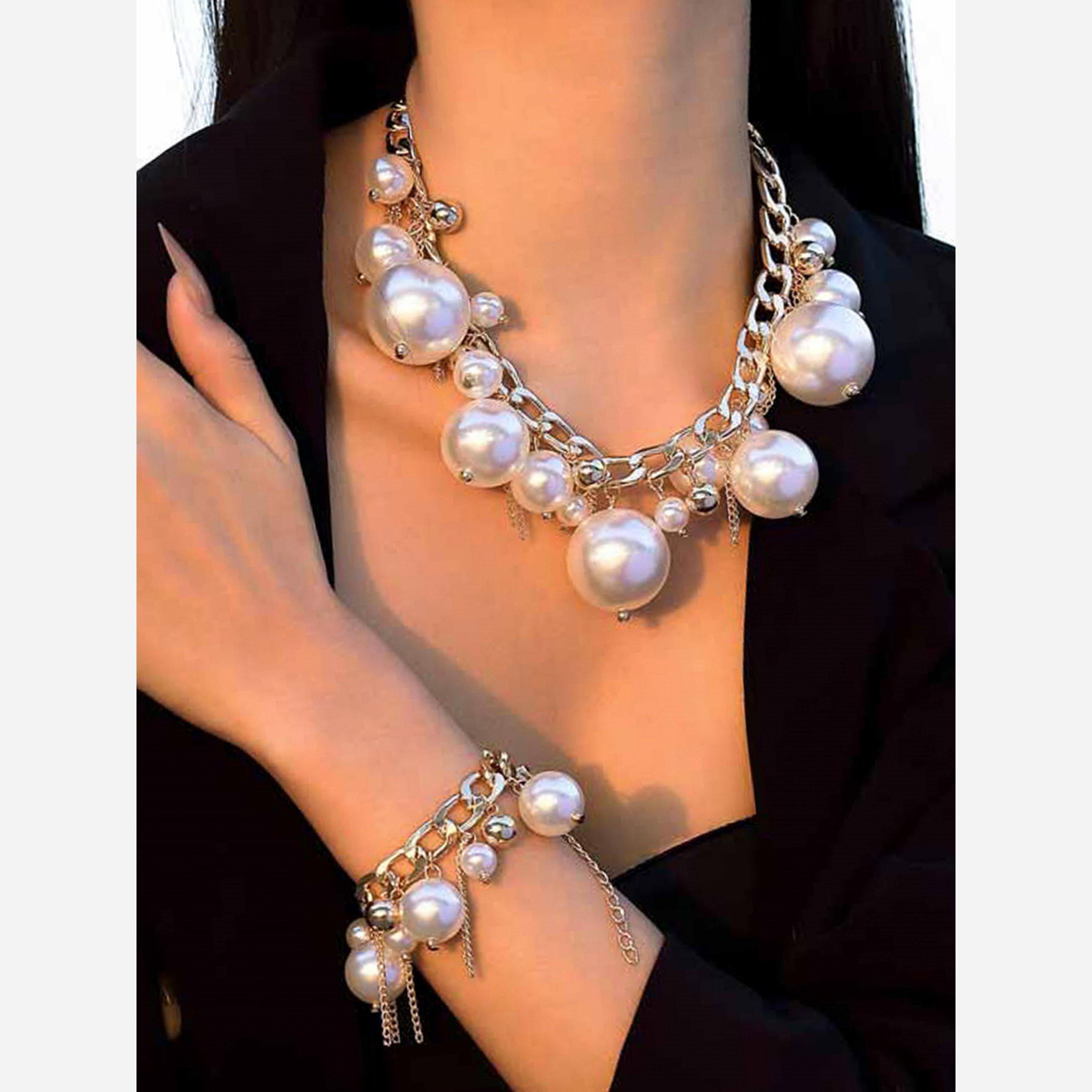 تيك تو - سوار بشرابة من اللؤلؤ الصناعي-women-watchesandjewellery-jewellery-banglesandbracelets-image-2