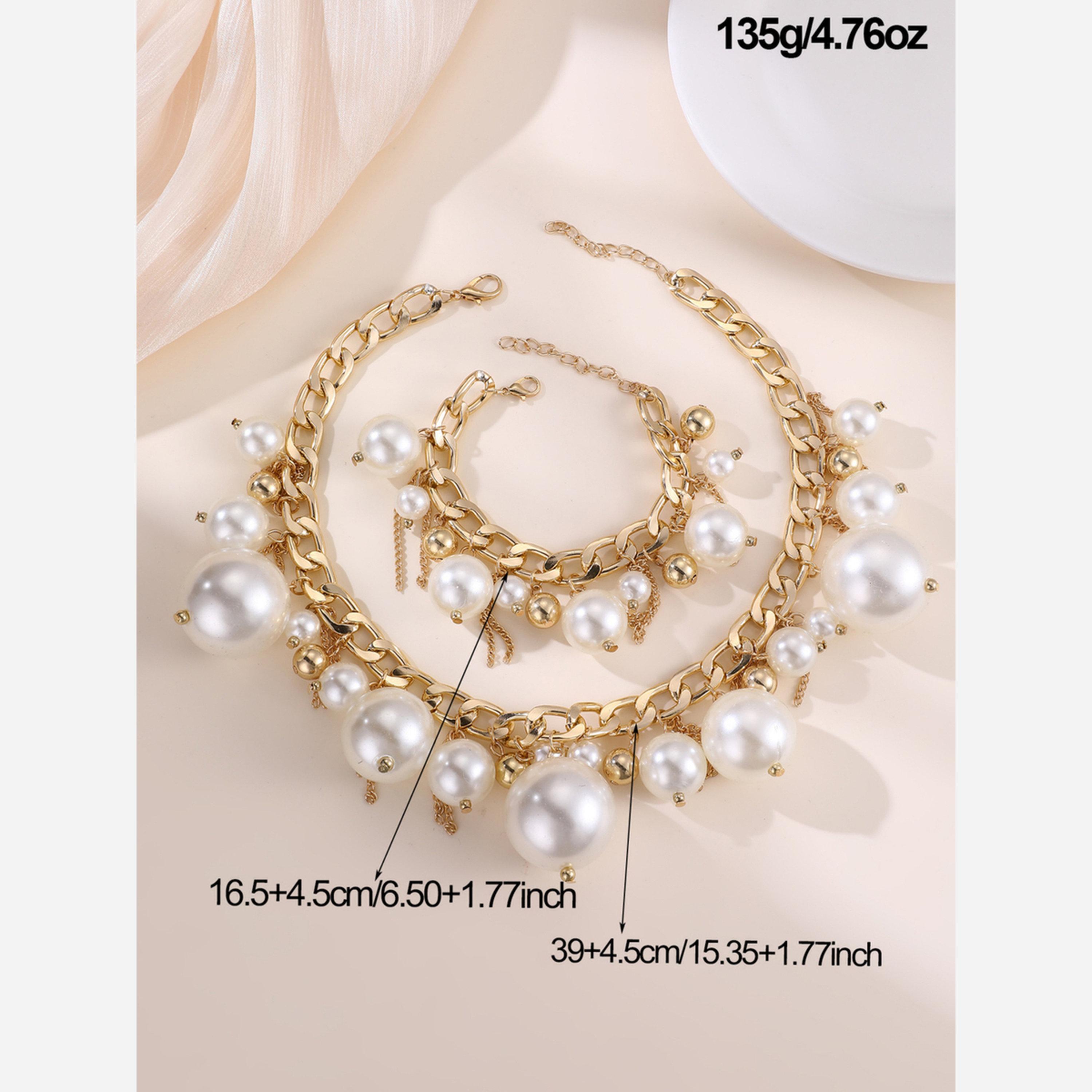 تيك تو - سوار بشرابة من اللؤلؤ الصناعي-women-watchesandjewellery-jewellery-banglesandbracelets-image-3