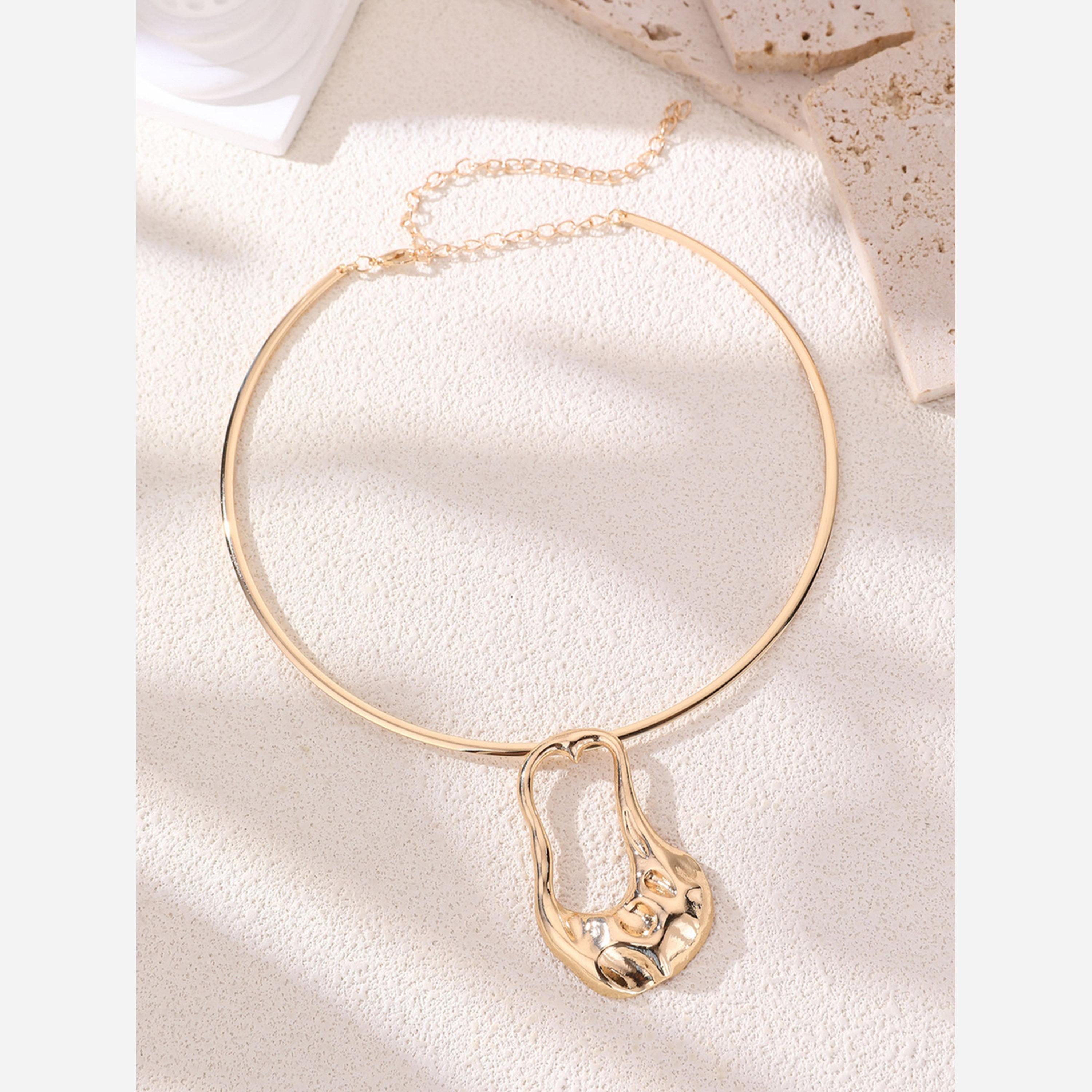 تيك تو - قلادة تشوكر لون ذهبي-women-watchesandjewellery-jewellery-necklacesandpendants-image-4